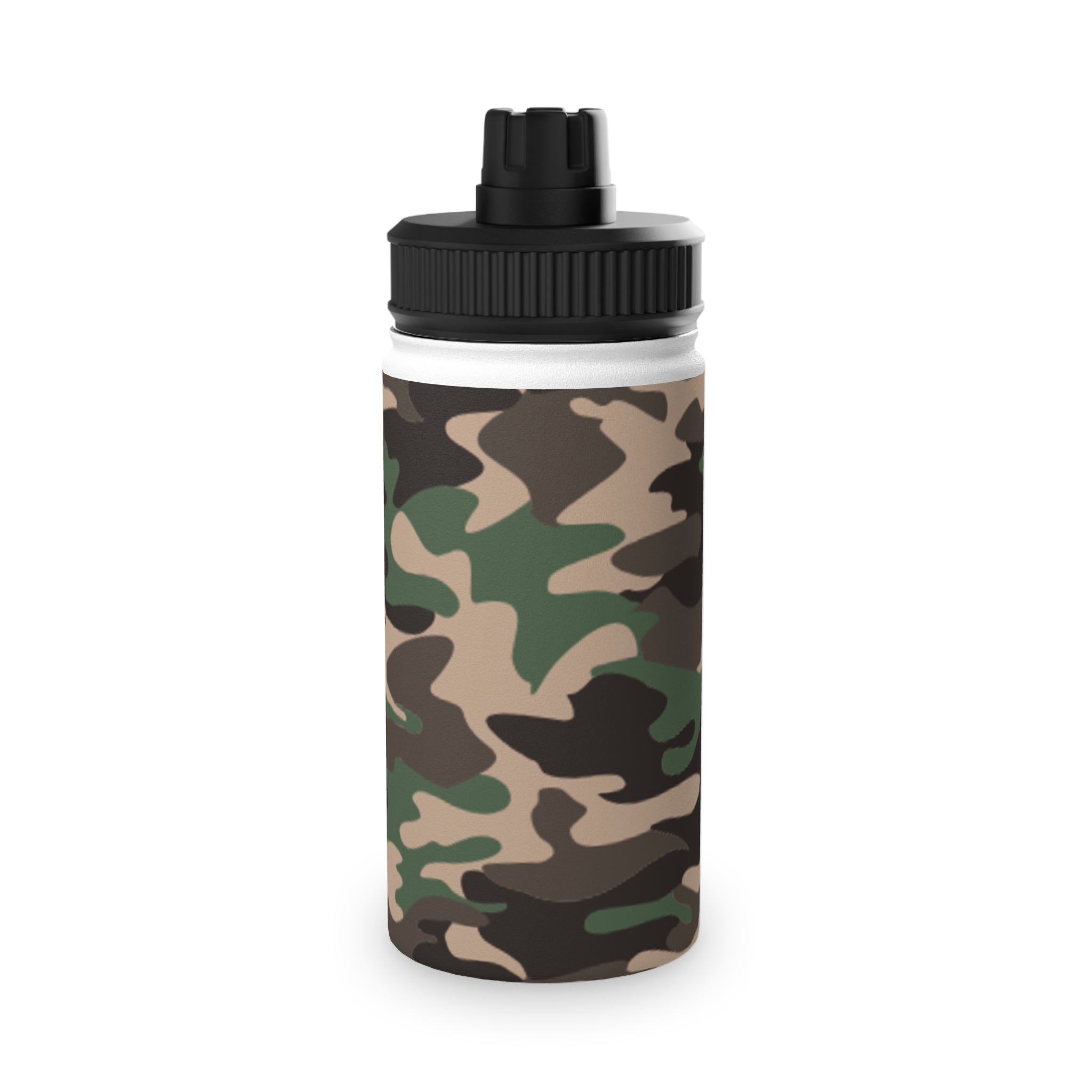Camo Stainless Steel Water Bottle - Durable, Sporty Hydration, Travel Friendly, Outdoor Adventures, Fitness, Gifts