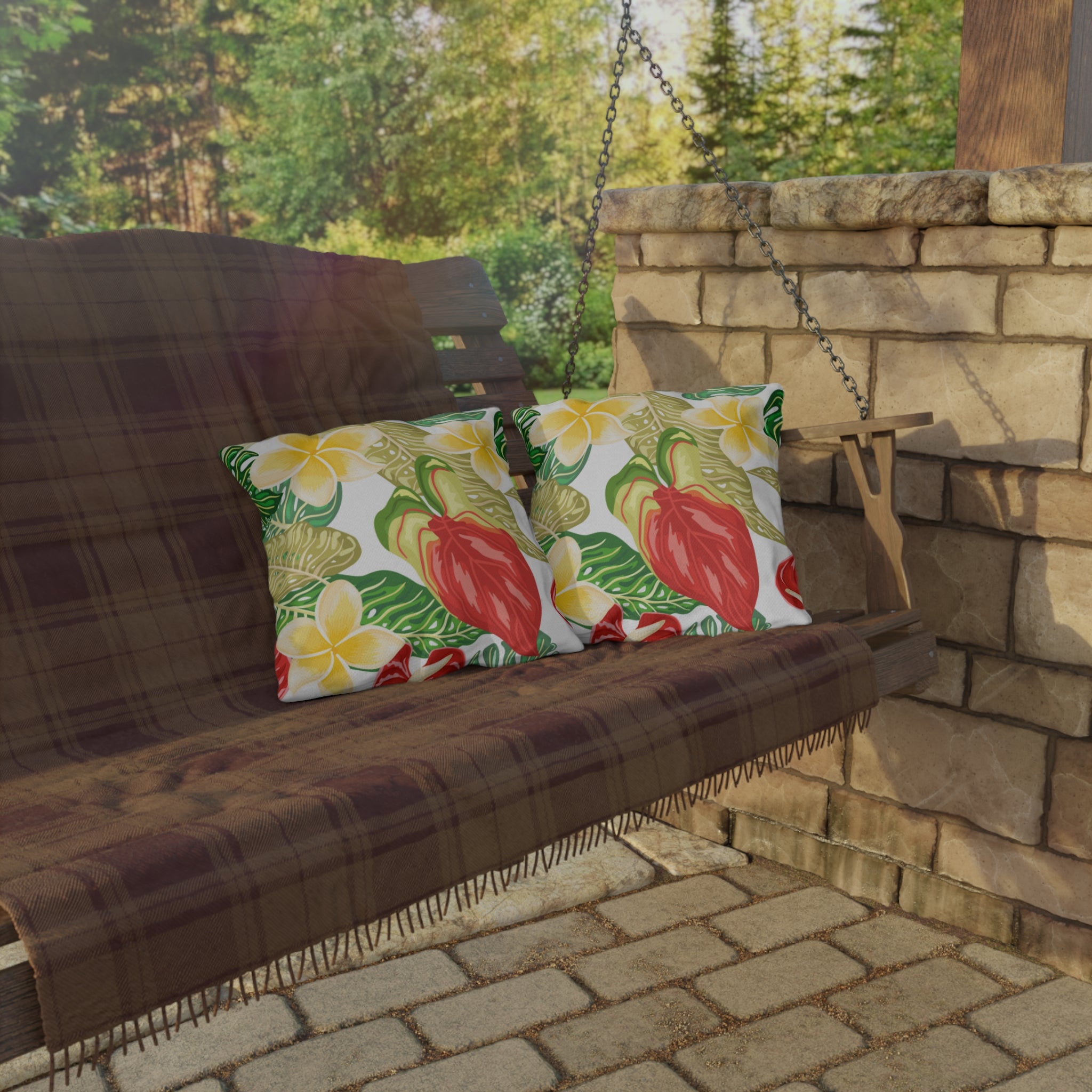 Vibrant Tropical Outdoor Pillows, Garden Decor, Summer Vibes, Patio Cushion, Nature Lover Gift, Outdoor Living Accents