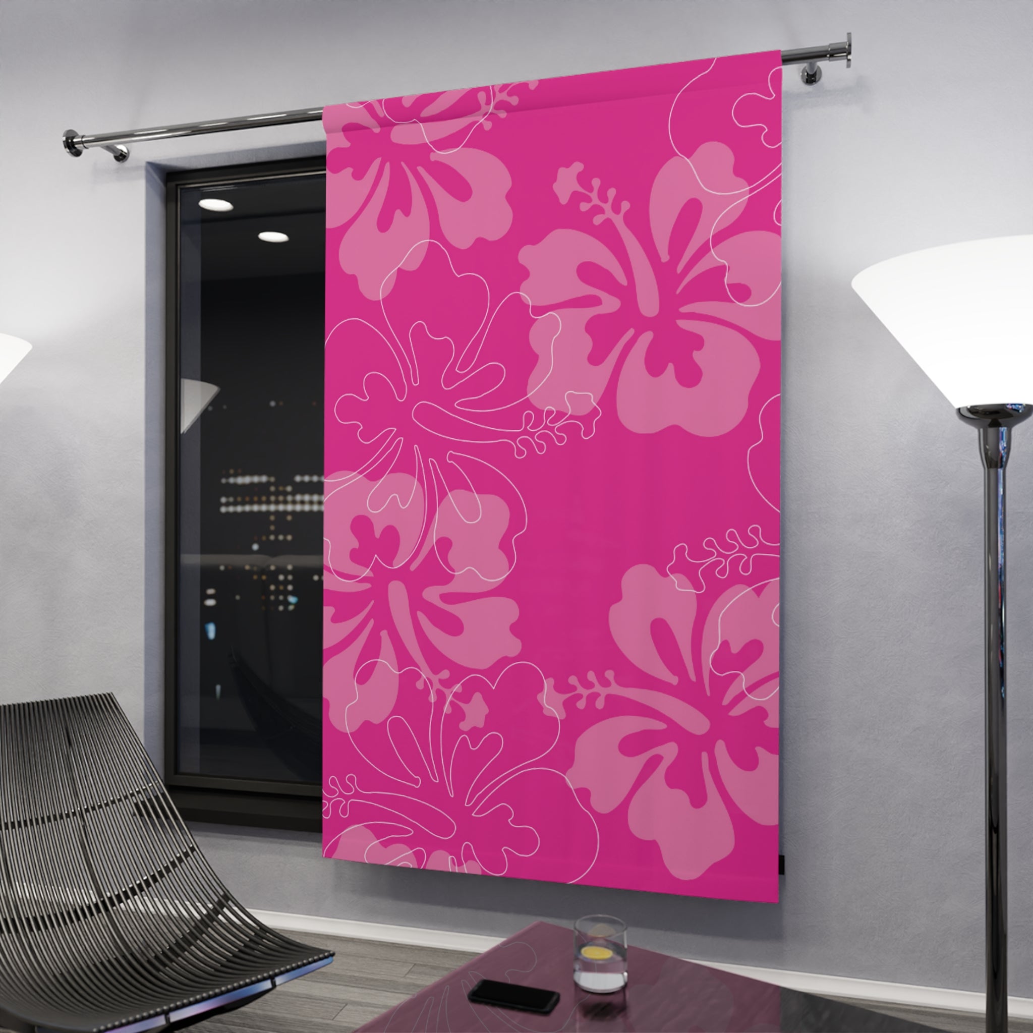 Vibrant Floral Window Curtain - Chic Home Decor, Tropical Vibe, Living Room Accent, Bedroom Elegance, Gift for Housewarming, Summer Theme