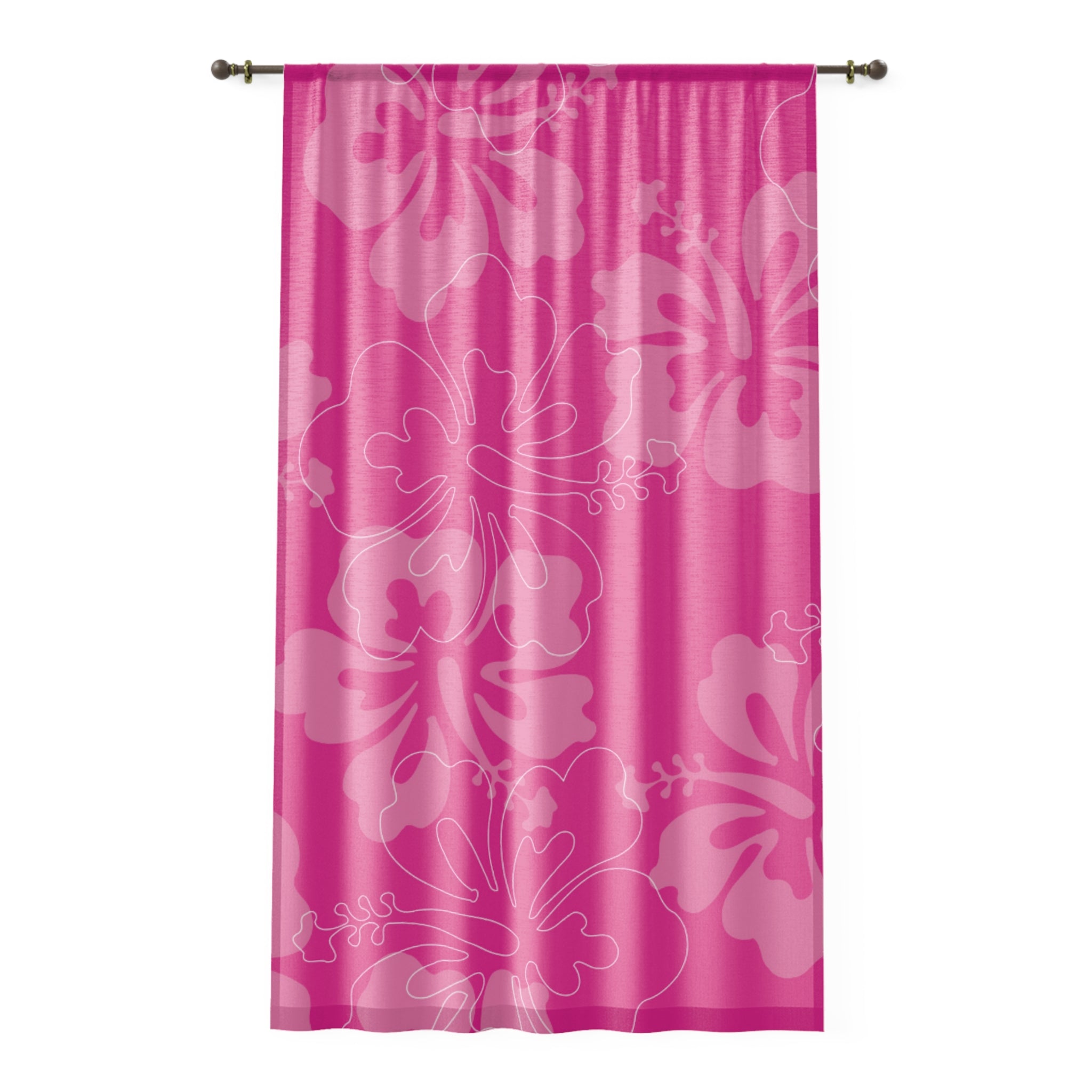 Vibrant Floral Window Curtain, Tropical Home Decor, Living Room Privacy Panel, Summer Vibes, Beach House Accent