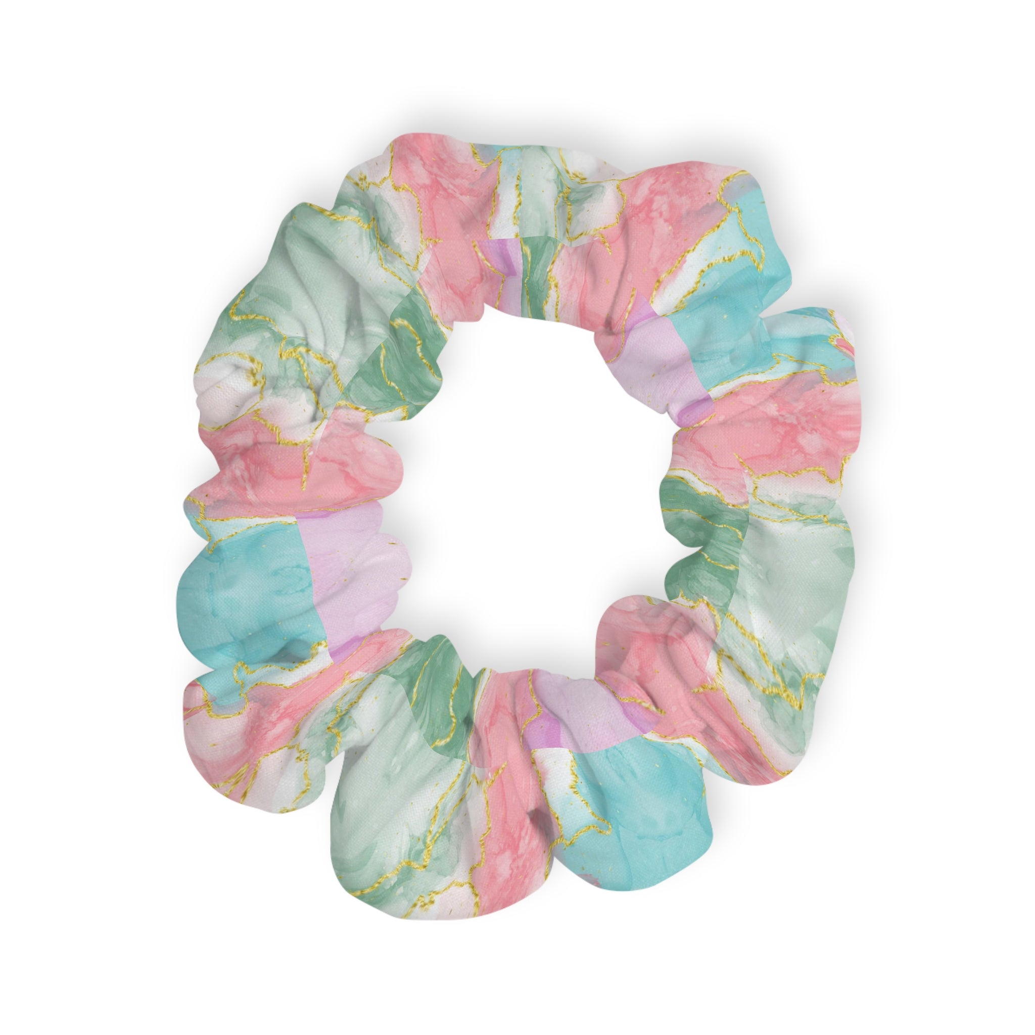 Marble Pattern Scrunchie, Trendy Hair Accessory, Gift for Her, Everyday Wear, Fashionable Ponytail Holder