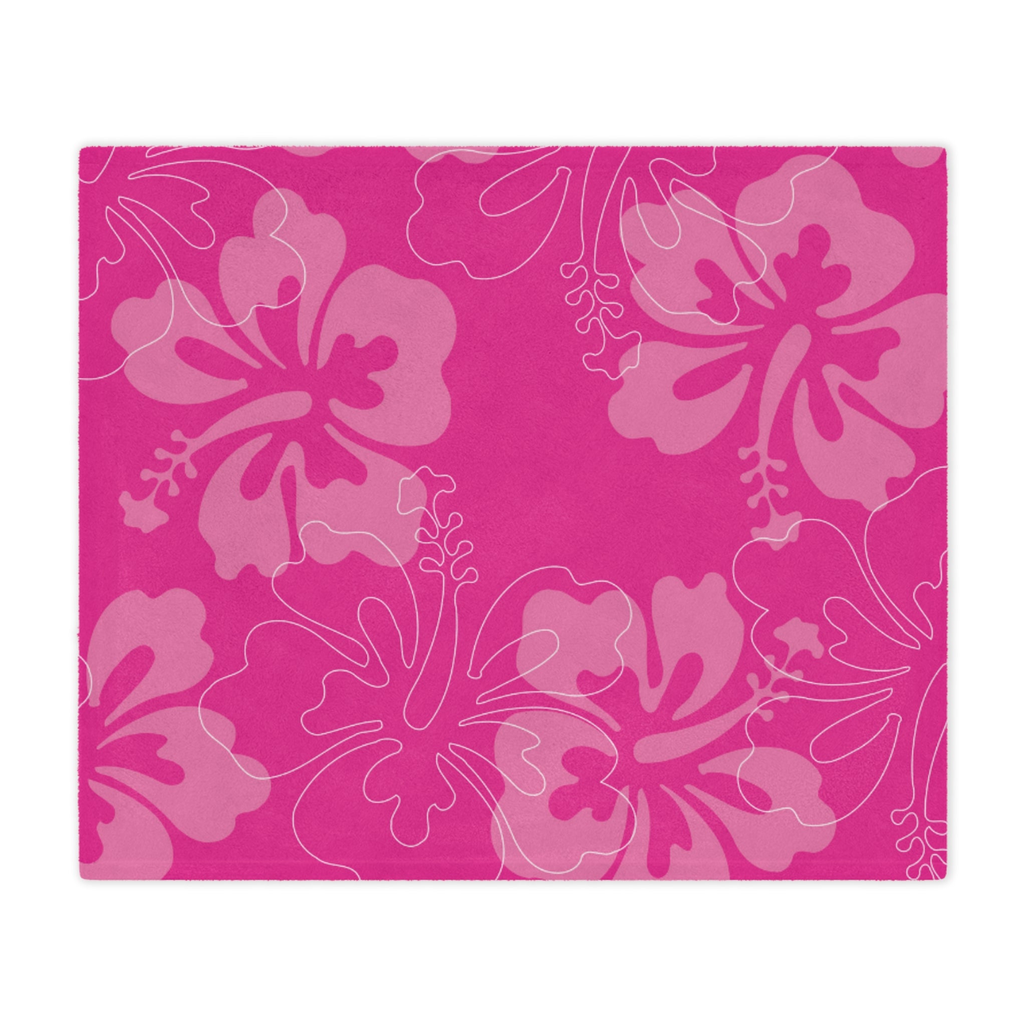 Pink Floral Minky Blanket, Cozy Baby Blanket, Nursery Decor, Throw for Kids, Flower Pattern Gift