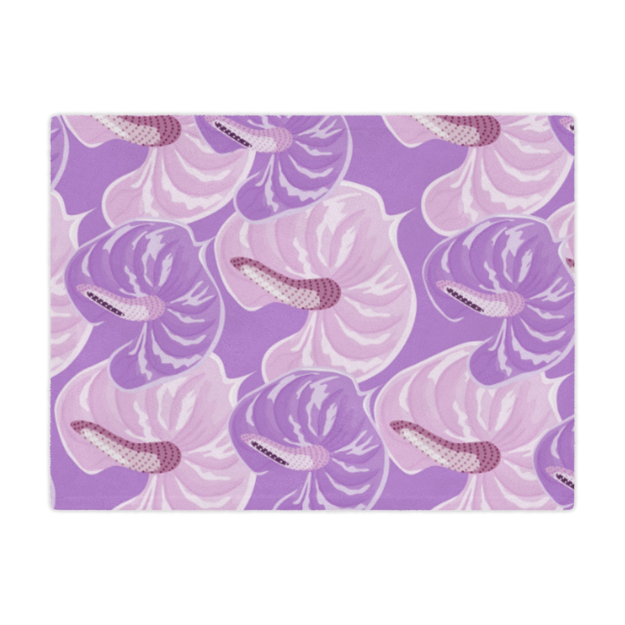 Lavender Floral Minky Blanket, Cozy Throw for Kids, Soft Baby Blanket, Flower Pattern Blankie, Perfect Gift for Girls