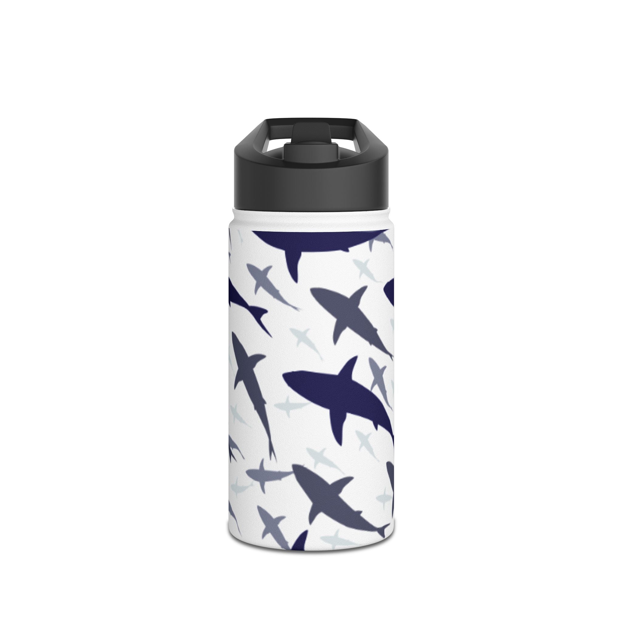 Shark Pattern Stainless Steel Water Bottle | Eco-Friendly Hydration, Summer Beach Days, Gym, Outdoor Adventures, Gift Idea