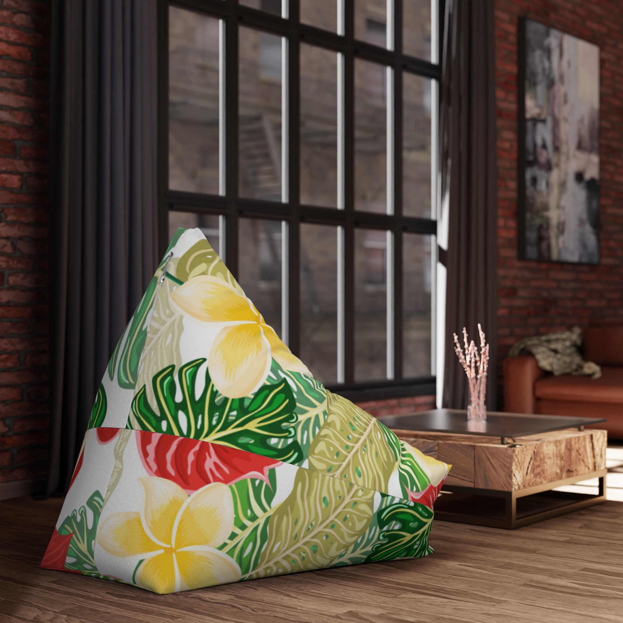 Tropical Bean Bag Chair Cover, Indoor Lounger, Fun Home Decor, Cozy Reading Nook, Summer Vibes, Gift for Kids