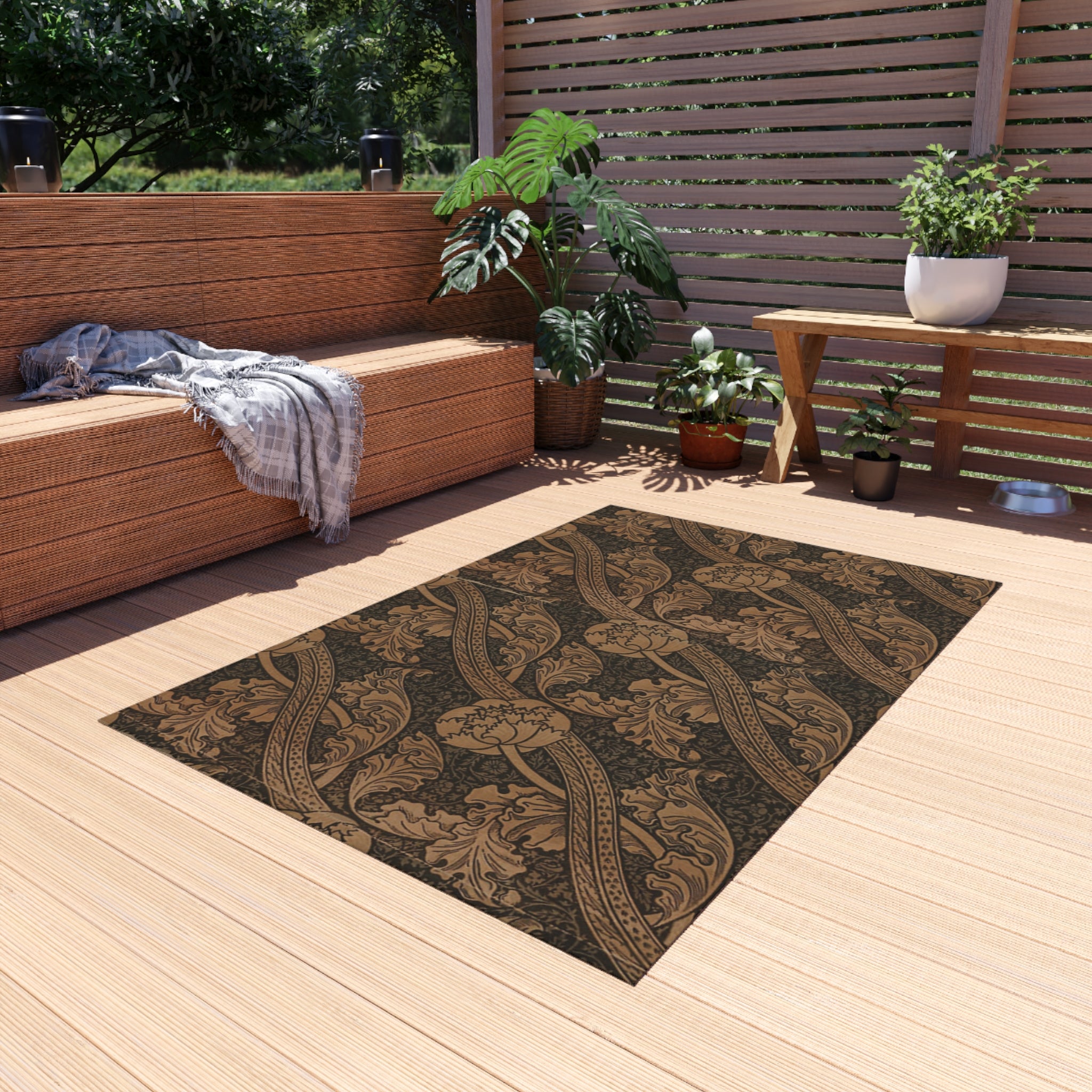Stylish Outdoor Rug for Patios, Garden Decor, Durable Entryway Mat, Home Makeover, Modern Aesthetic, Perfect for Parties