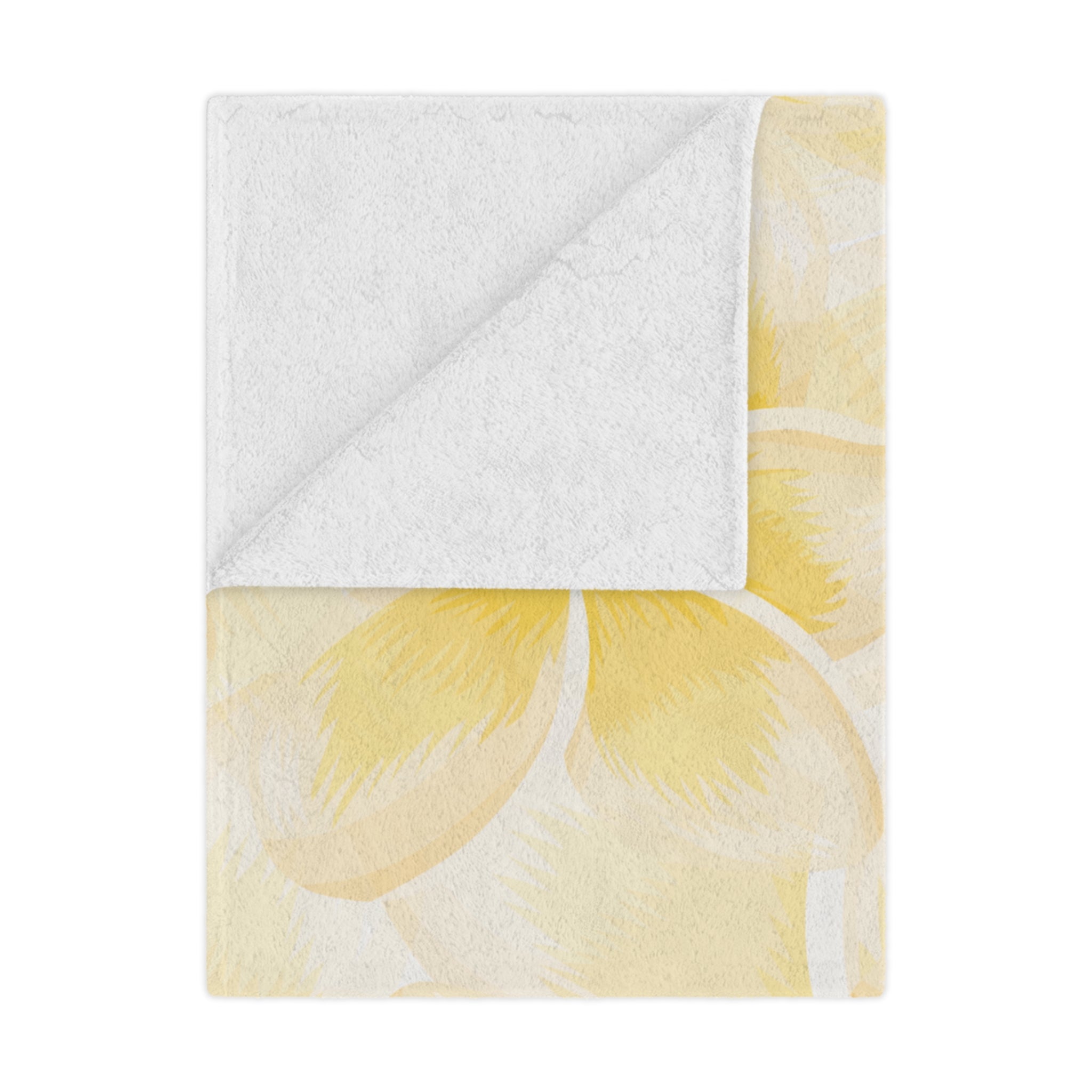Sunny Floral Velveteen Blanket | Cozy Home Decor, Gift for Her, Summer Vibes, Lounge Throw, Baby Shower Essentials
