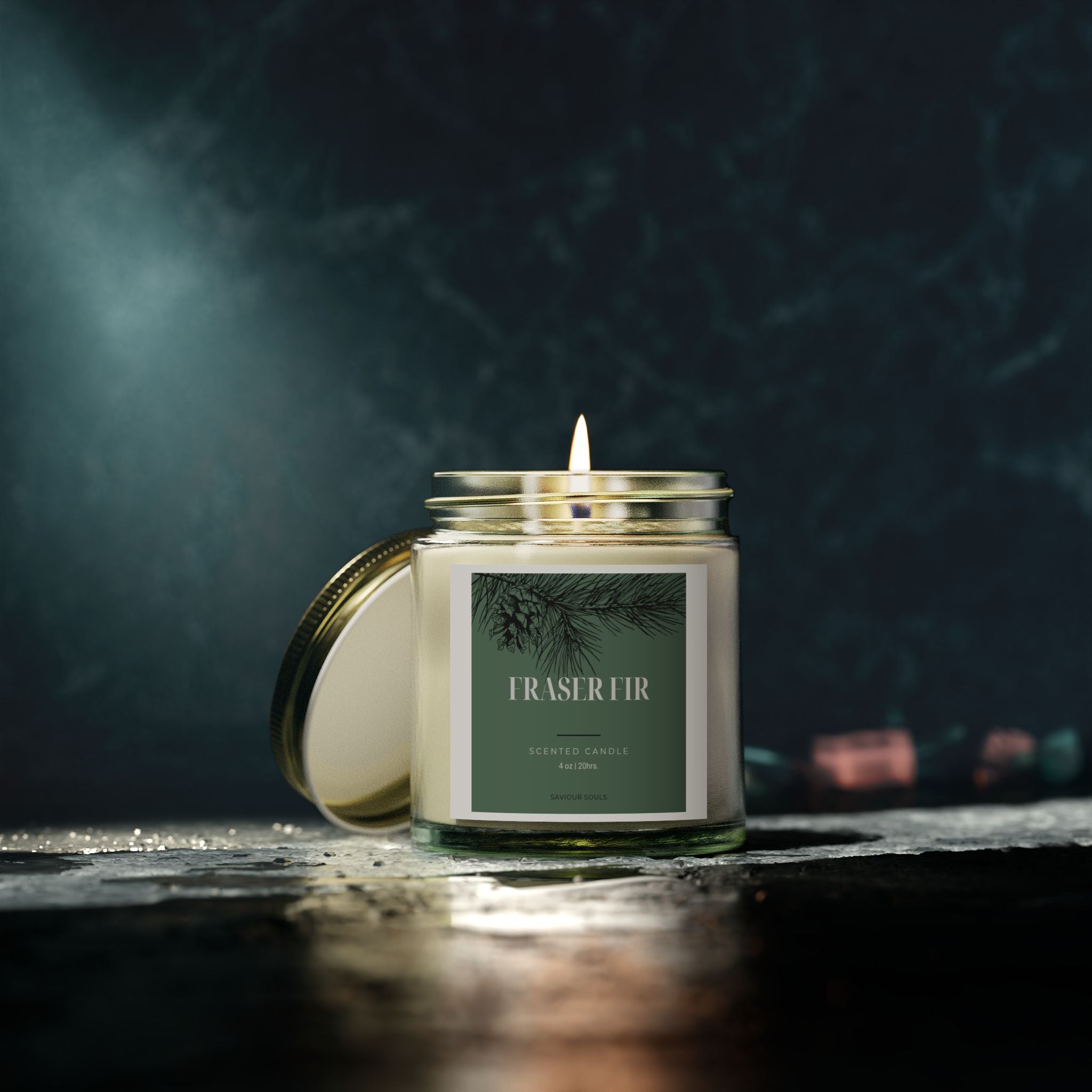 Fraser Fir Scented Candle - Aromatic Gift, Eco-Friendly Home Decor, Cozy Atmosphere, Relaxation, Holiday Candle, Home Fragrance