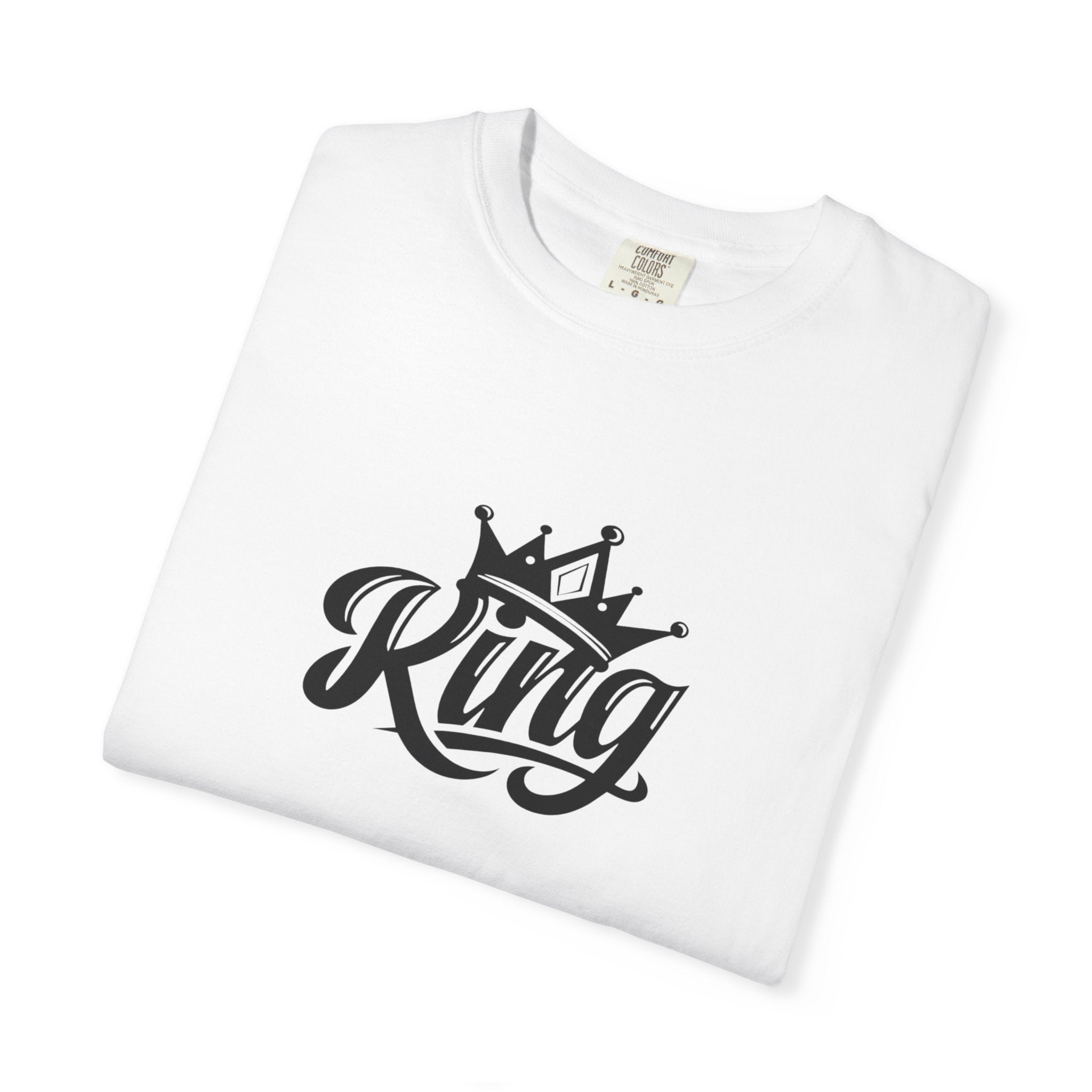 King Crown Garment-Dyed T-Shirt for Men and Women | Unisex Casual Tee, Gift for Dad, Birthday Shirt, Streetwear Style