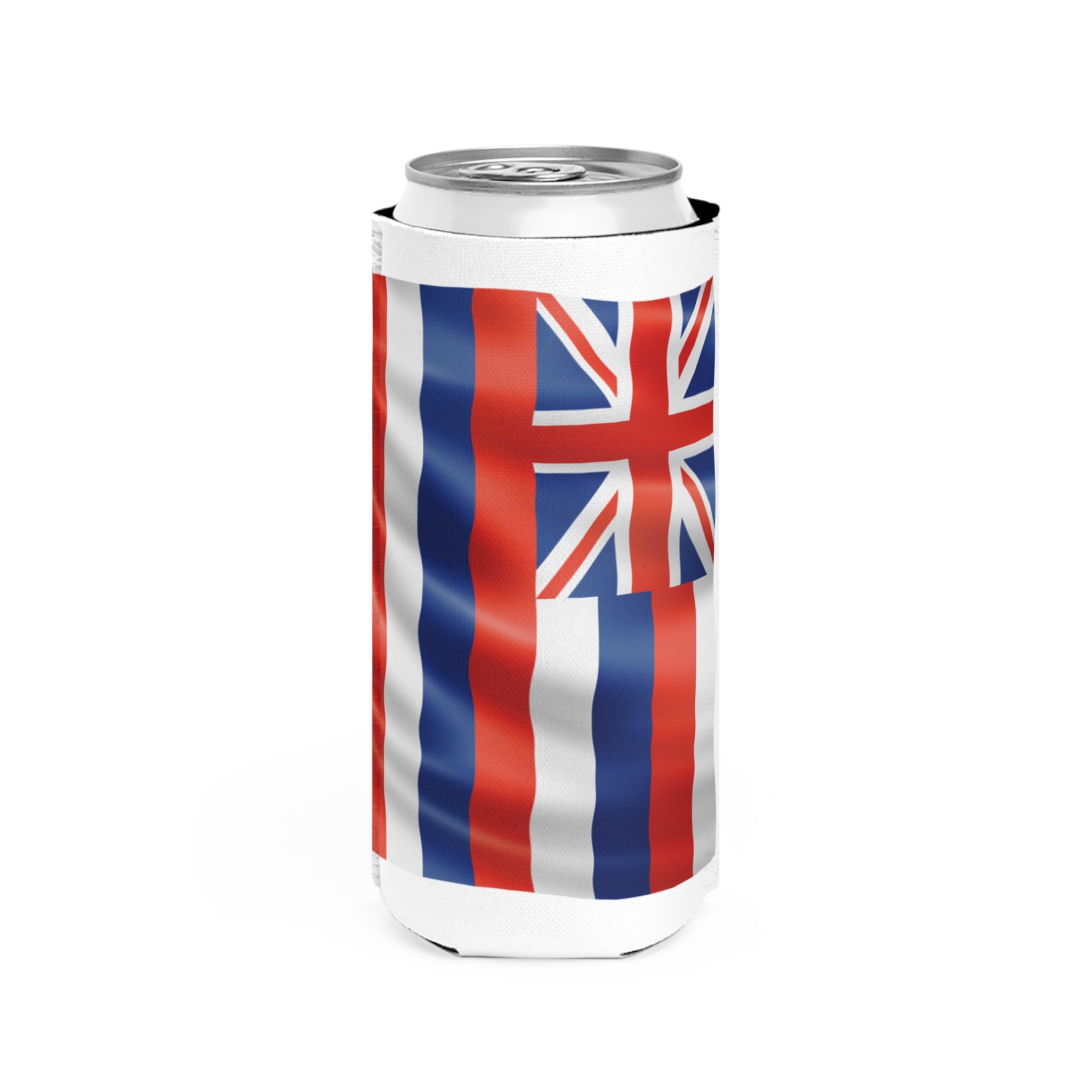 Hawaiian Slim Can Cooler - Perfect for Beach Days, BBQs, and Parties, Unique Gifts, Tropical Vibe