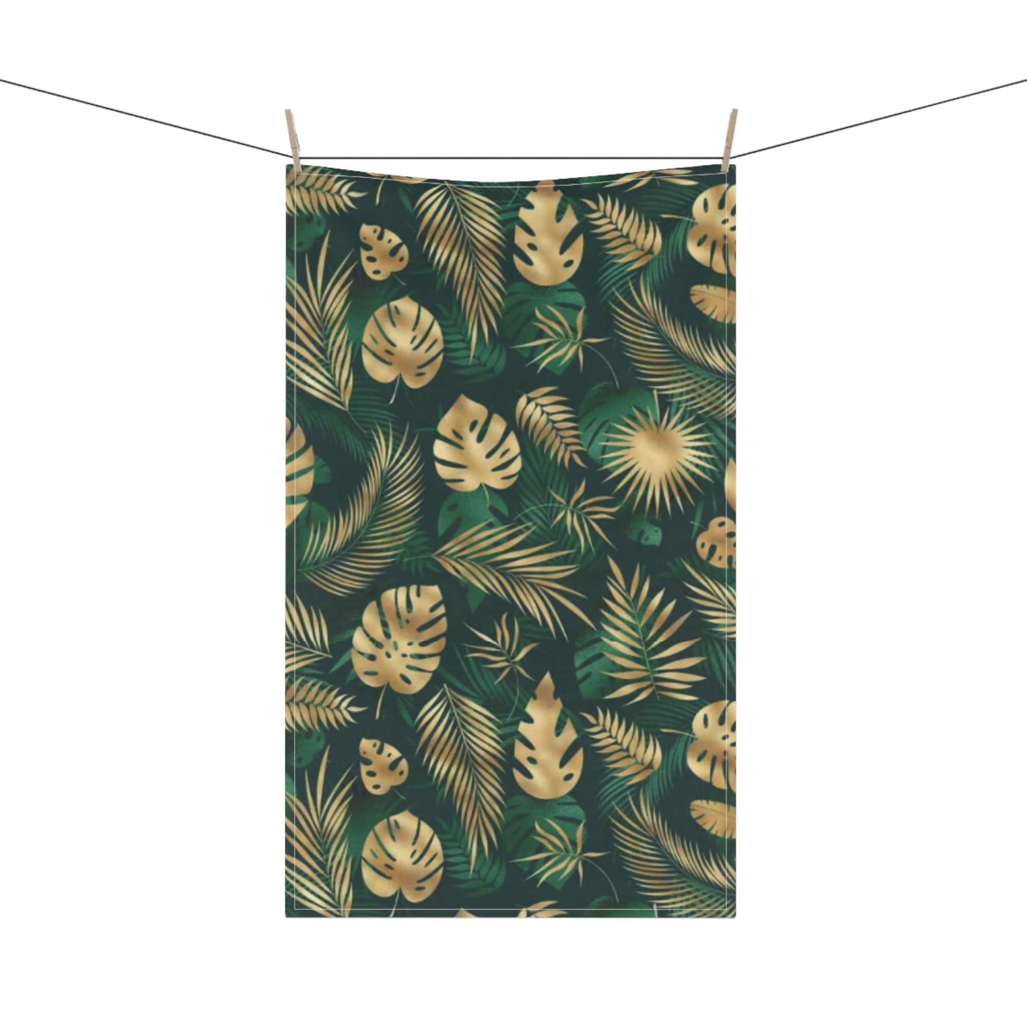 Hawaiian Tropical Monstera Leaf Tea Towels (cotton, poly)