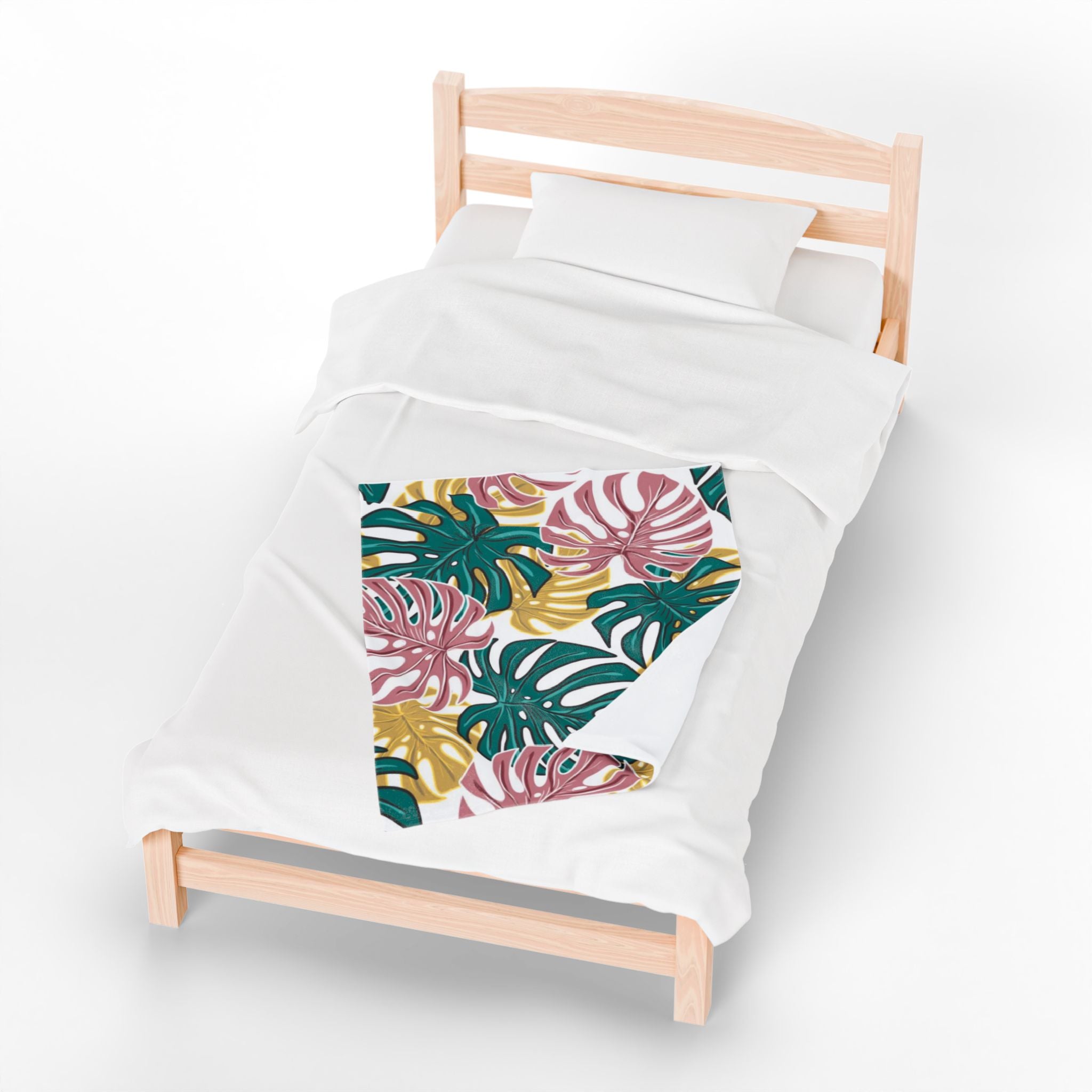 Tropical Velveteen Plush Blanket | Soft & Cozy Throw for Relaxation, Home Decor, Gift, Tropical Vibe, Indoor Comfort, Every Season