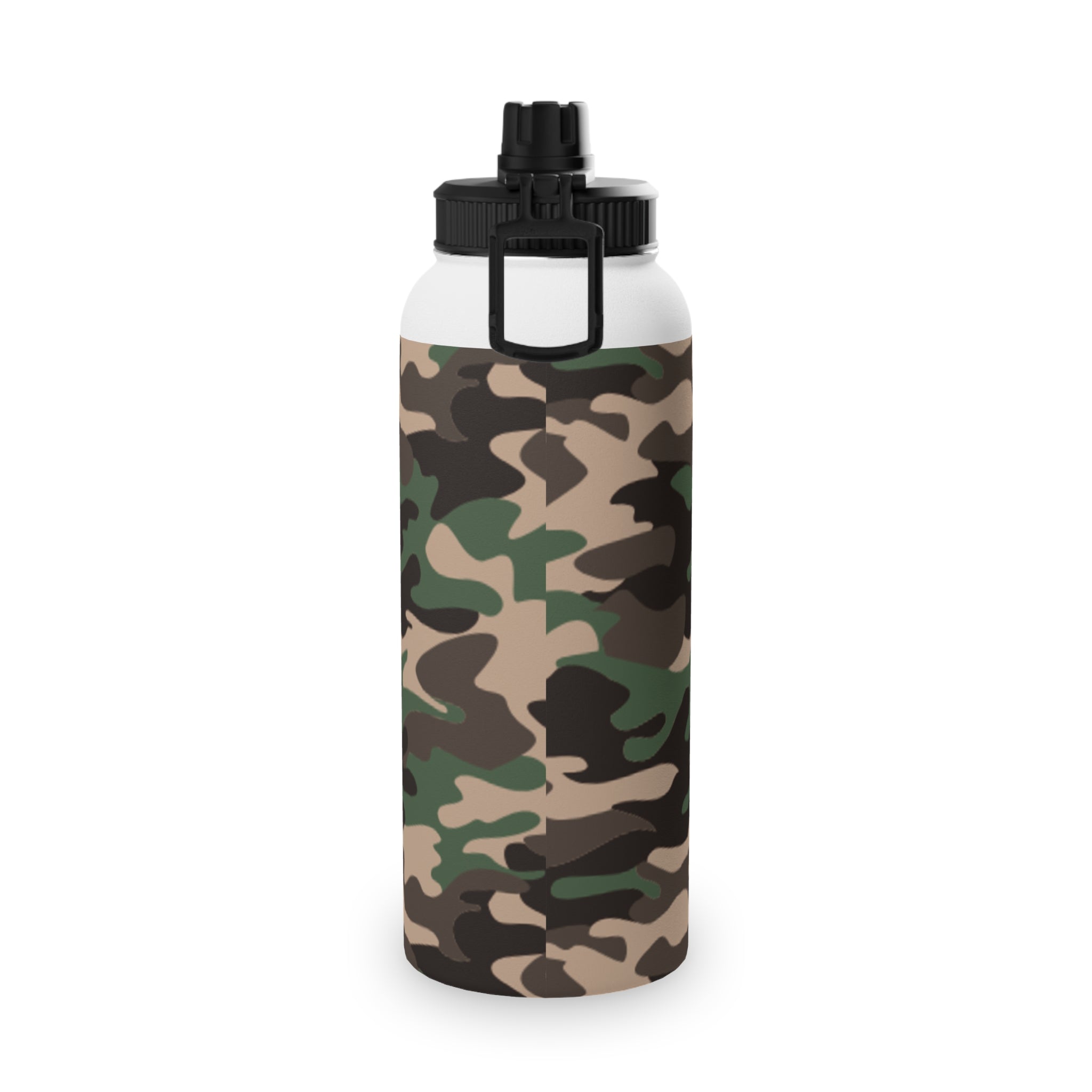Camo Stainless Steel Water Bottle - Durable, Sporty Hydration, Travel Friendly, Outdoor Adventures, Fitness, Gifts
