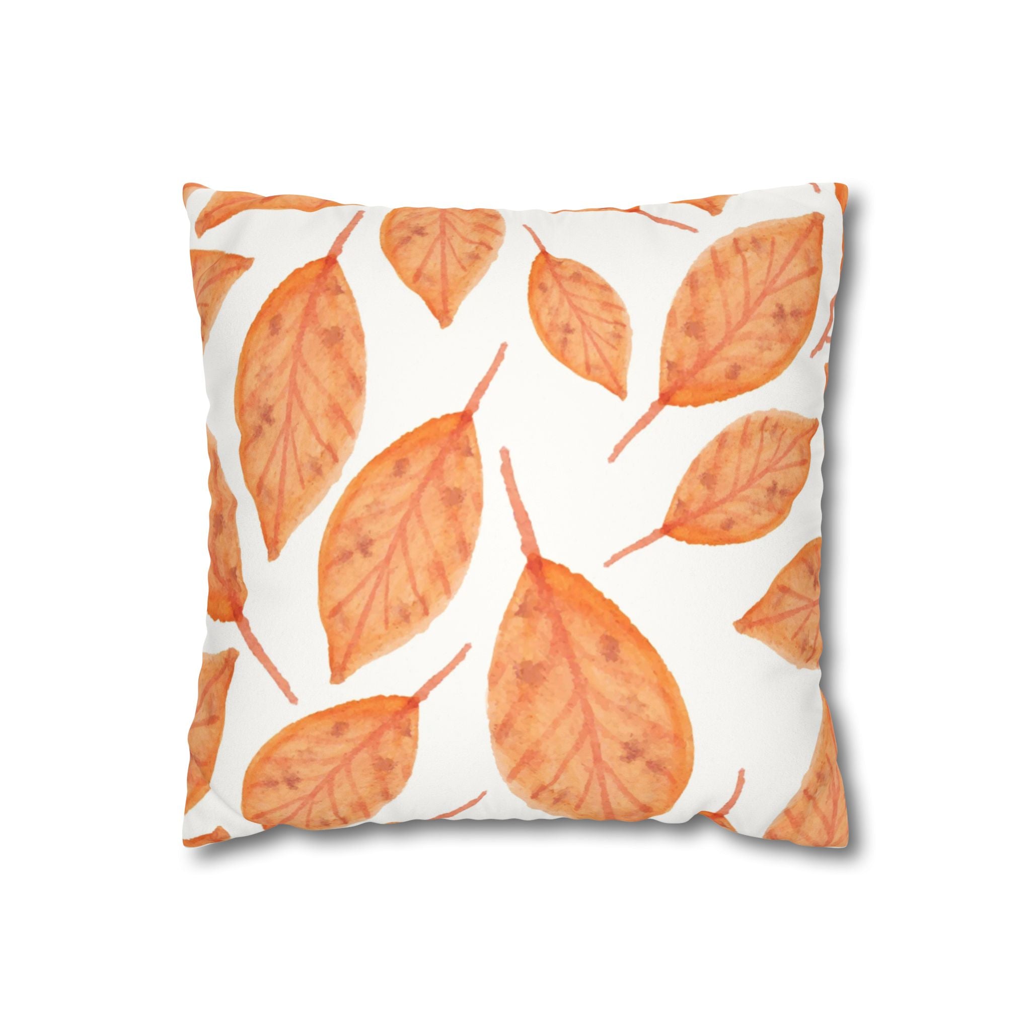 Autumn Leaves Faux Suede Pillowcase, Cozy Home Decor, Fall Cushion Cover, Rustic Living, Seasonal Accent, Thanksgiving Gift