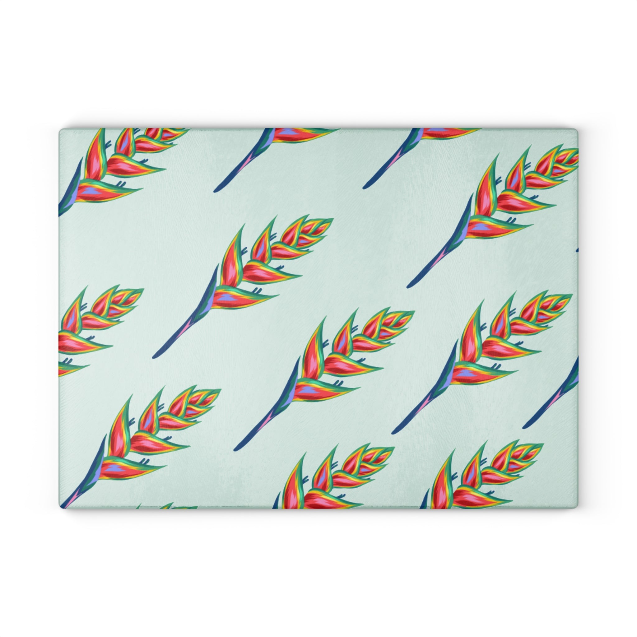Vibrant Tropical Glass Cutting Board, Kitchen Décor, Gift for Home Chefs, Housewarming Present, Tropical Party Supply