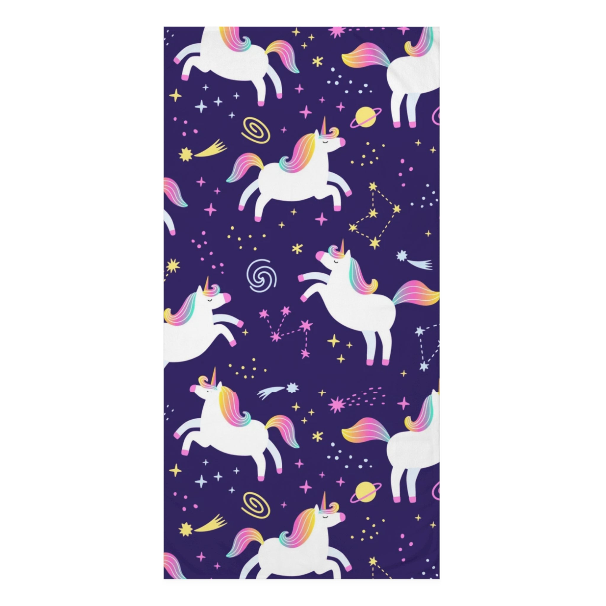Whimsical Unicorn Towel - Soft Mink-Cotton Bath/Dish Towel, Perfect Gift for Kids, Bathroom Decor, Rainbow Theme, Magical Unicorns