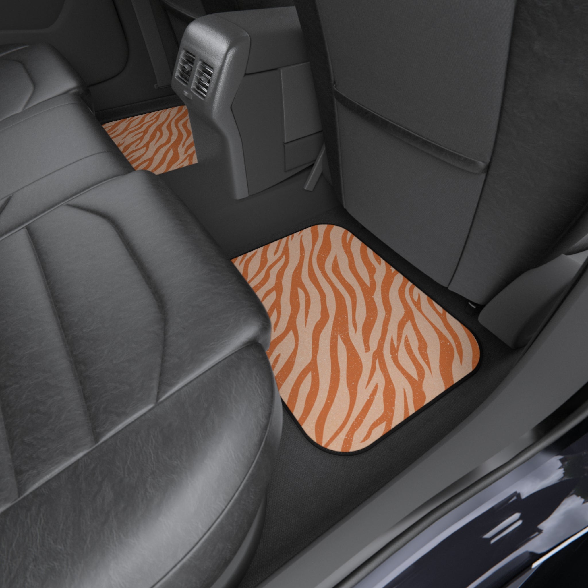 Tropical Tiger Print Car Mats - Set of 4, Animal Print Car Accessories, Unique Car Decor, Stylish Auto Mats, Perfect for Nature Lovers