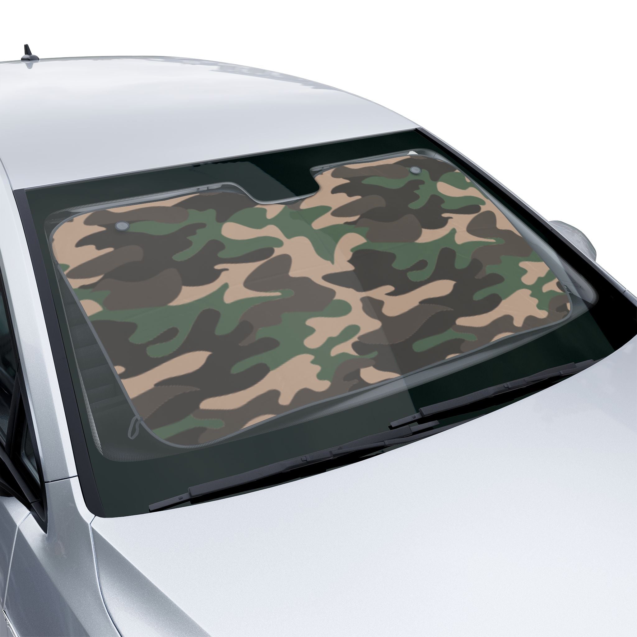 Camouflage Car Sun Shades, UV Protection, Summer Accessory, Vehicle Cooling Shade, Outdoor Adventure Gear