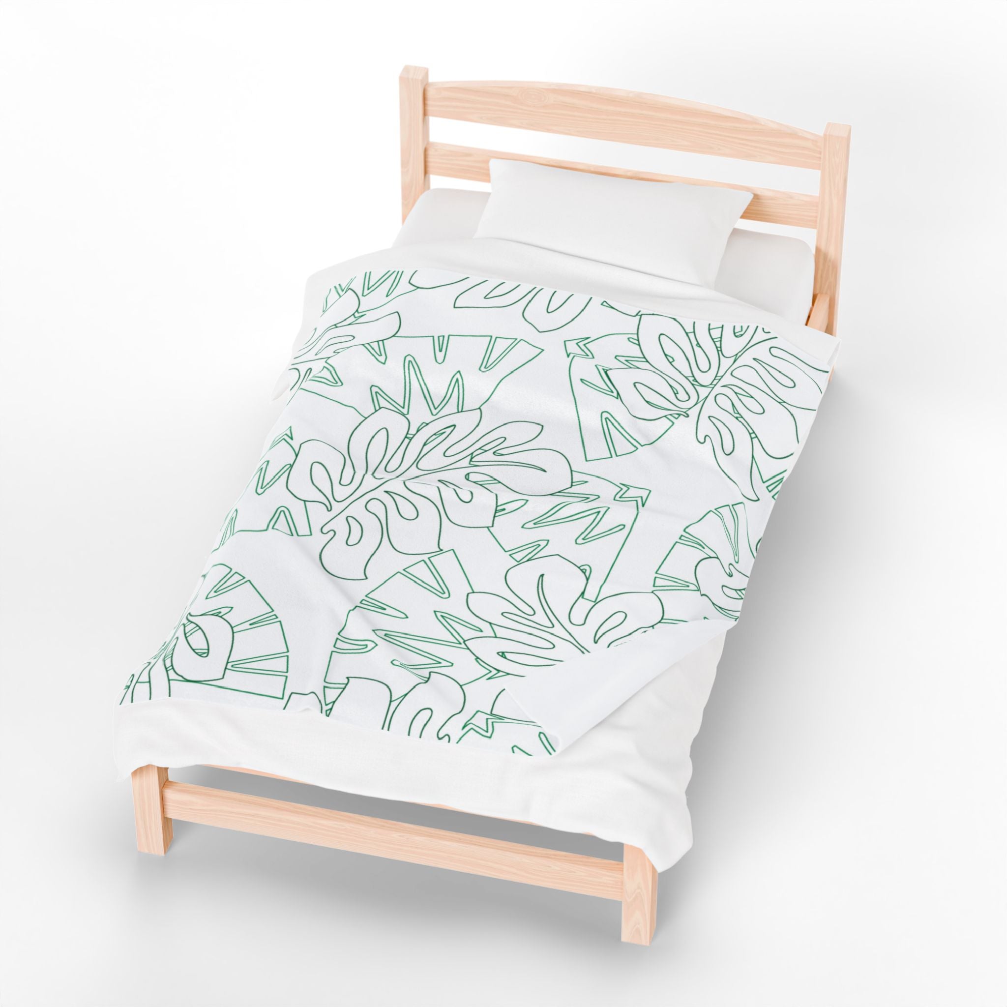 Tropical Leaves Plush Blanket - Cozy, Soft, Decorative Throw for Home, Gift for Her, Summer Vibes, Relaxation Decor