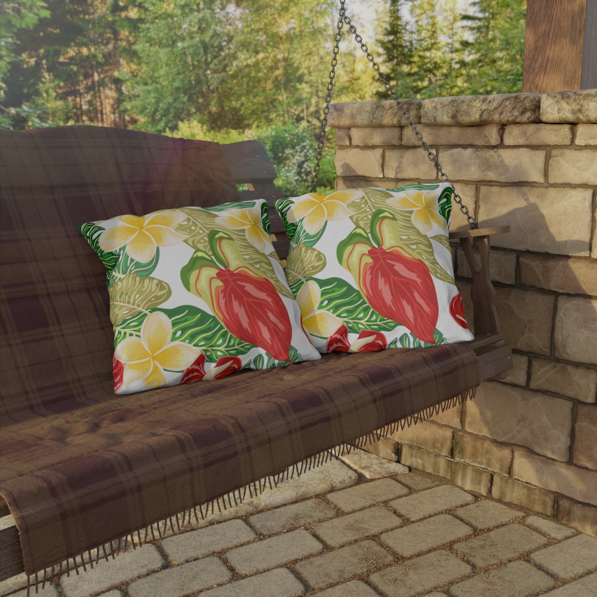 Vibrant Tropical Outdoor Pillows, Garden Decor, Summer Vibes, Patio Cushion, Nature Lover Gift, Outdoor Living Accents