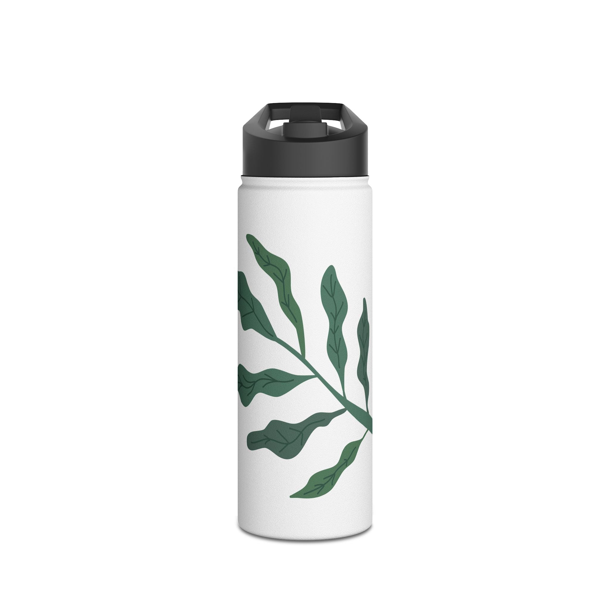 Water Bottle, Standard Lid, Tropical Island Design - Stainless Steel, Reusable, Eco-Friendly, Leakproof, Outdoor Travel Mug