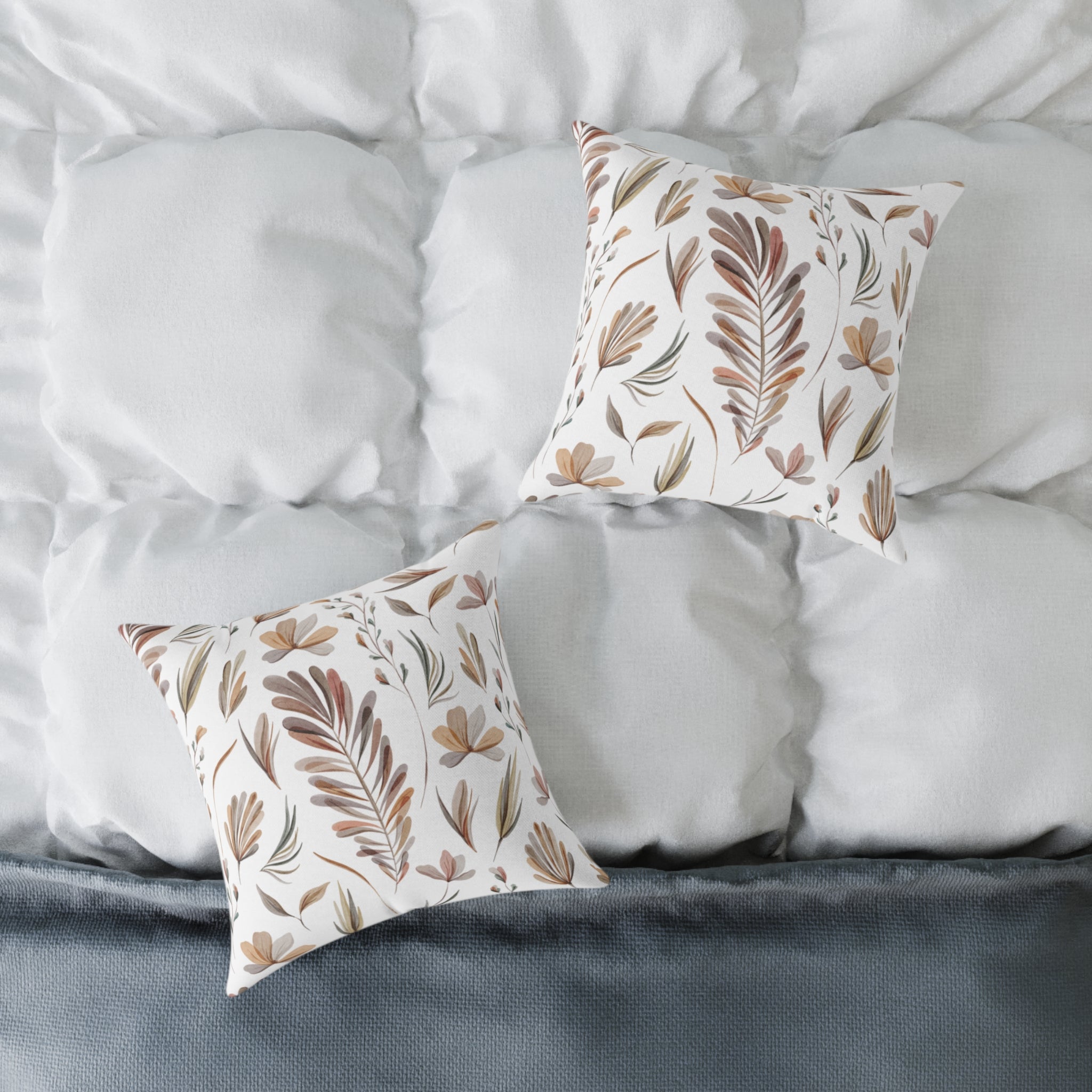Botanical Square Pillow Cover - Cozy Floral Home Decor, Throw Pillow, Couch Cushion, Gift for Her, Housewarming, Mother’s Day