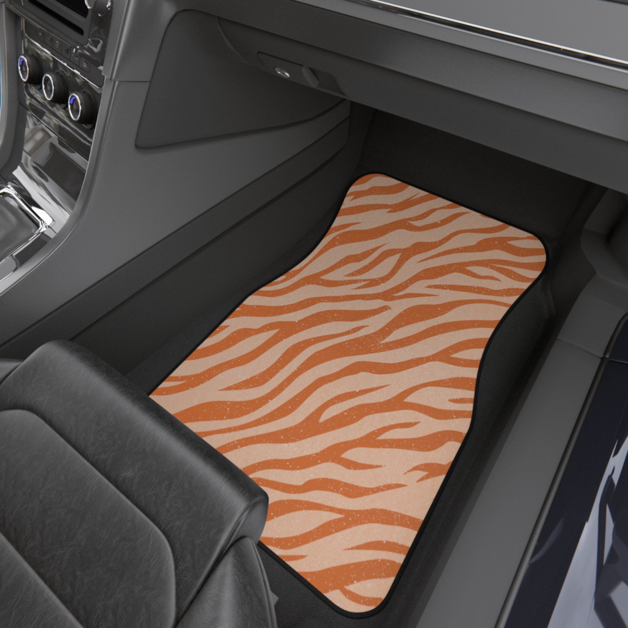 Tropical Tiger Print Car Mats - Set of 4, Animal Print Car Accessories, Unique Car Decor, Stylish Auto Mats, Perfect for Nature Lovers
