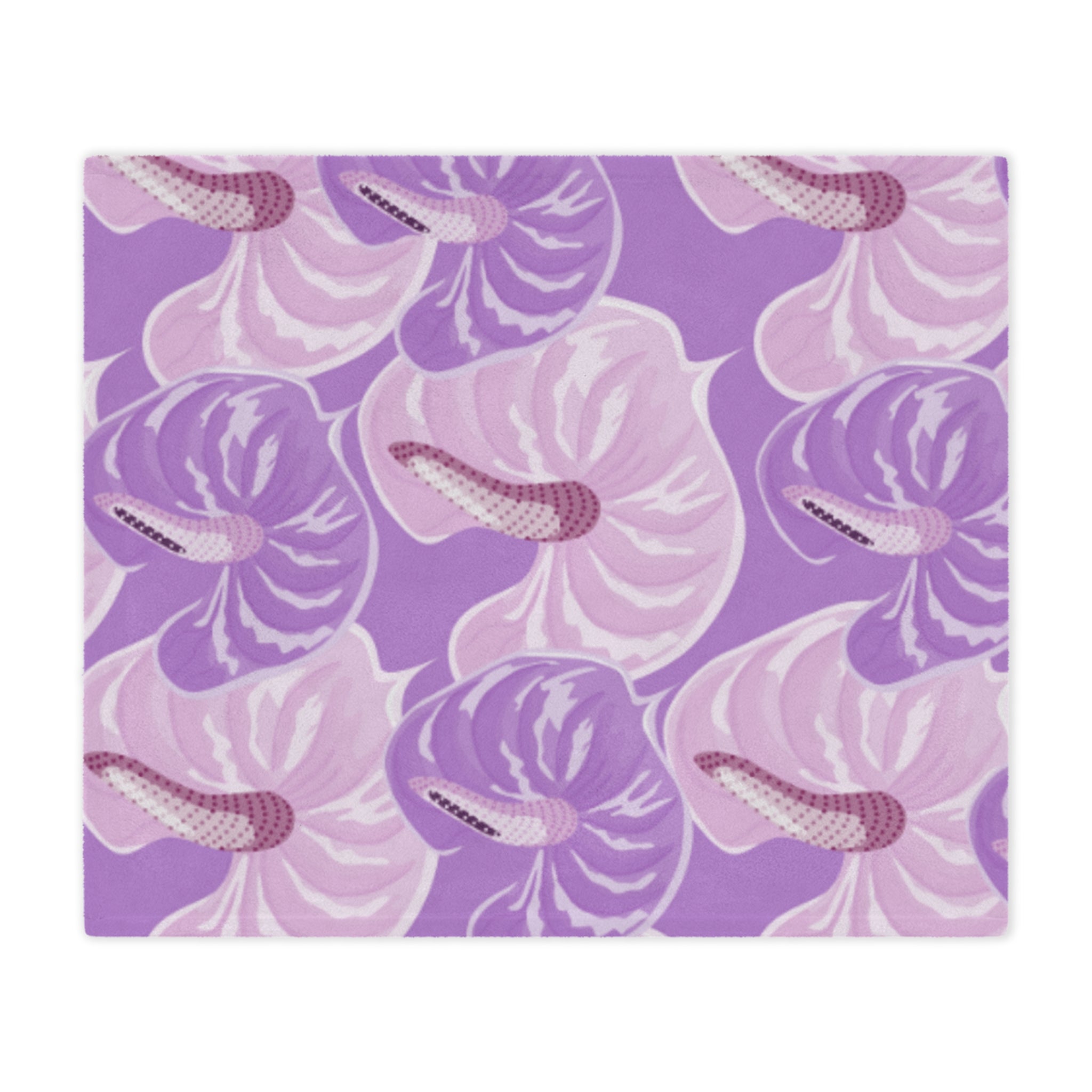 Lavender Floral Minky Blanket, Cozy Throw for Kids, Soft Baby Blanket, Flower Pattern Blankie, Perfect Gift for Girls