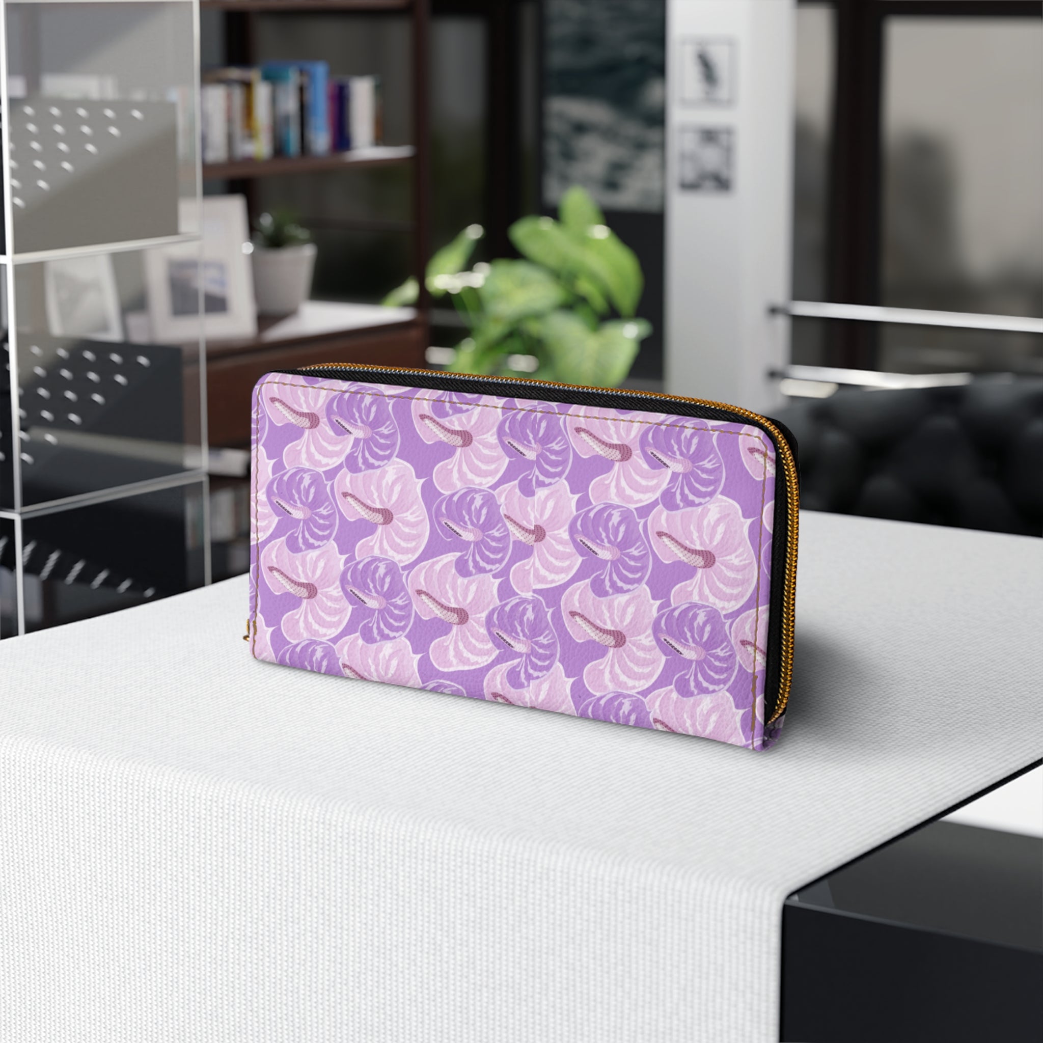 Hawaiian Elegant Floral Zipper Wallet | Trendy Purse, Gift for Her, Fashion Accessory, Wallet for Travel, Organizer for Essentials