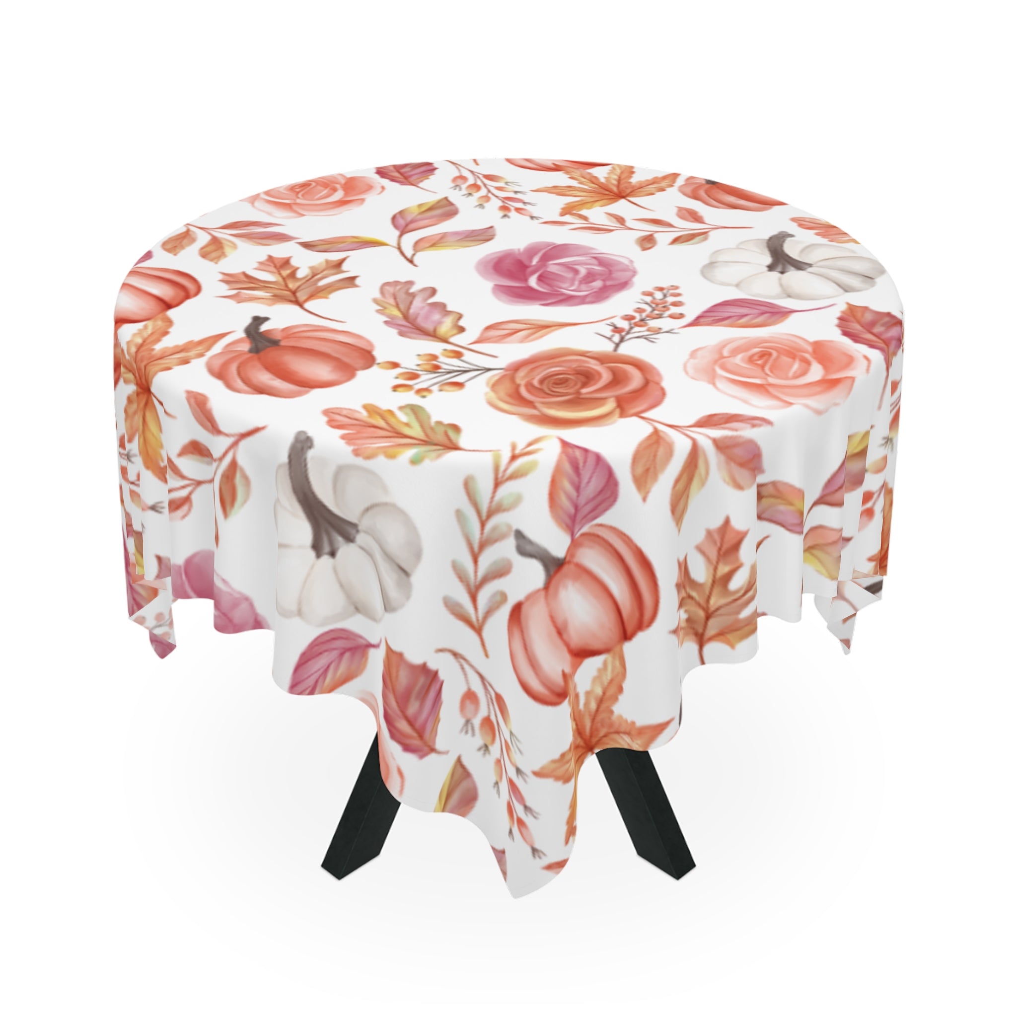 Fall Floral Tablecloth, Autumn Decor, Thanksgiving Table Cover, Seasonal Dining, Kitchen Table Accessory