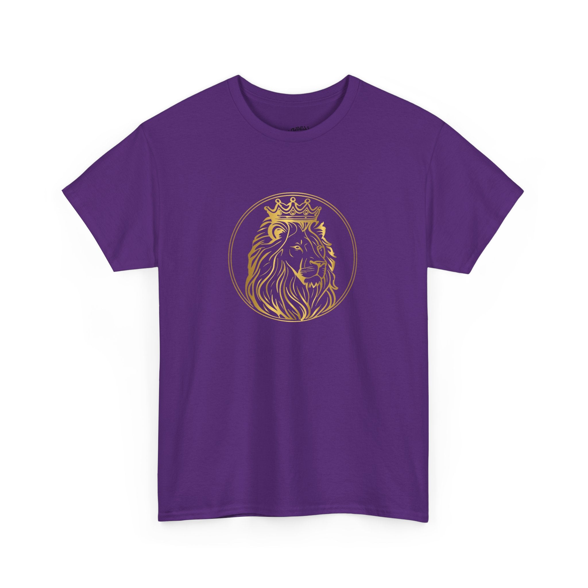 Majestic Lion Unisex Heavy Cotton Tee - Perfect for Animal Lovers, Casual Outings, Gifts, Birthdays, and More