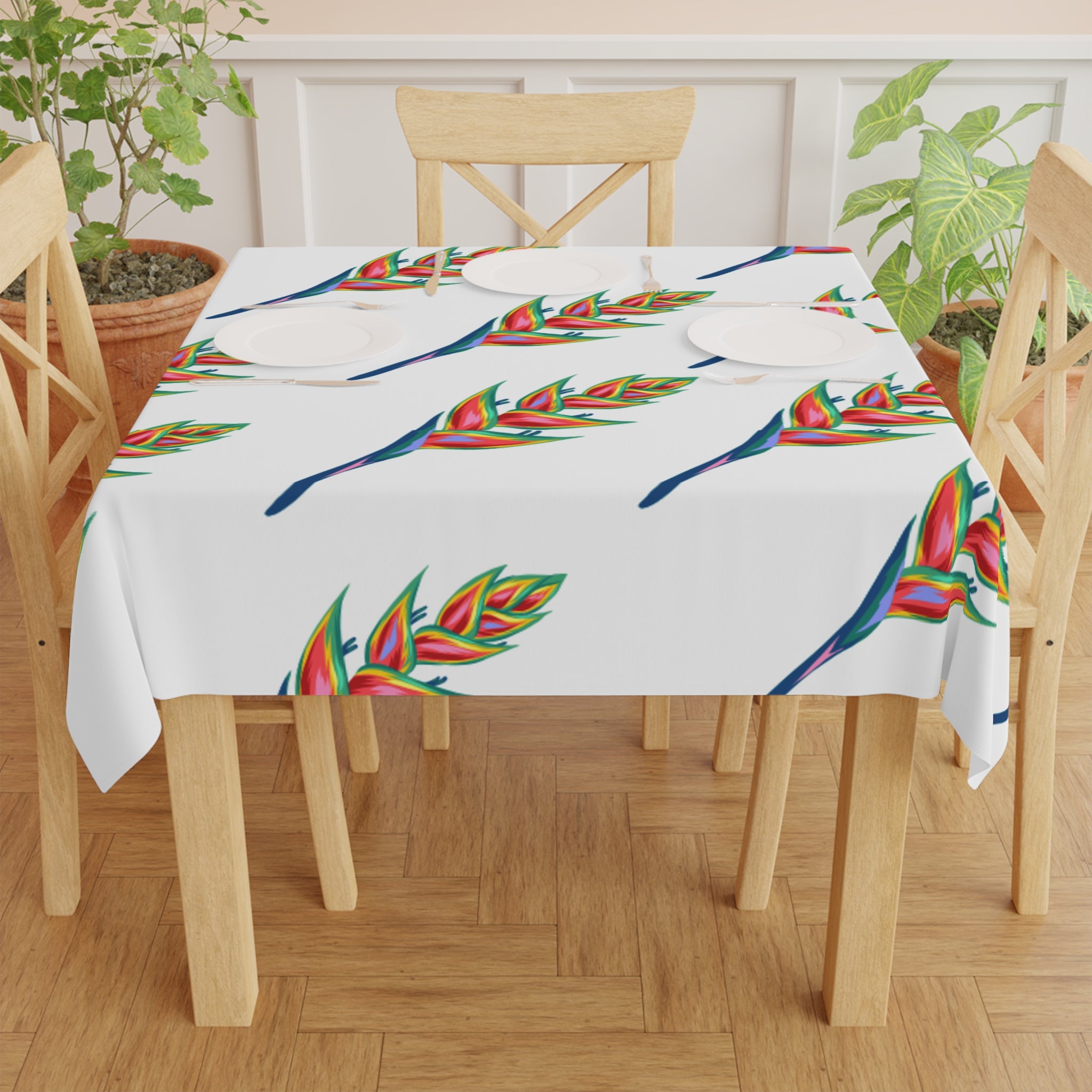 Vibrant Floral Tablecloth, Tropical Decor, Boho Home Accents, Summer Parties, Holiday Dining, Garden Gatherings