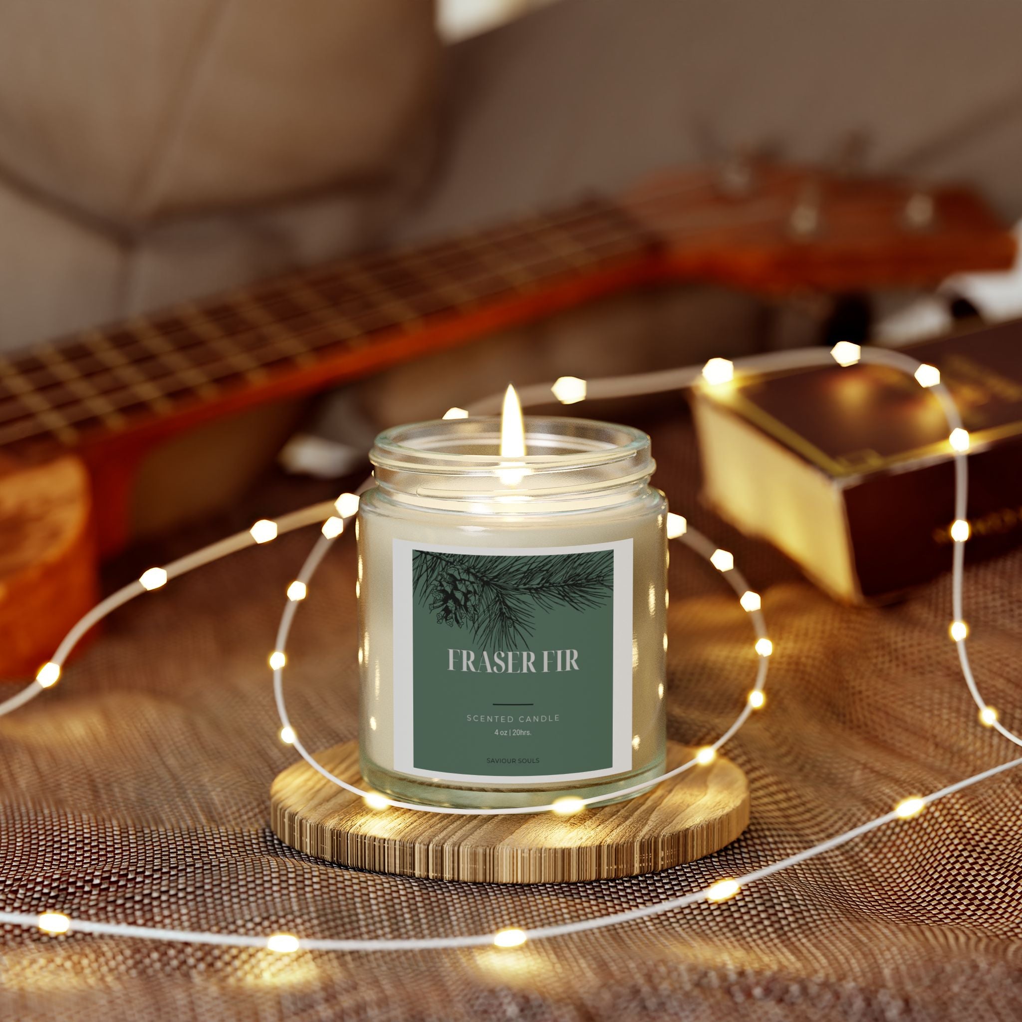 Fraser Fir Scented Candle - Aromatic Gift, Eco-Friendly Home Decor, Cozy Atmosphere, Relaxation, Holiday Candle, Home Fragrance