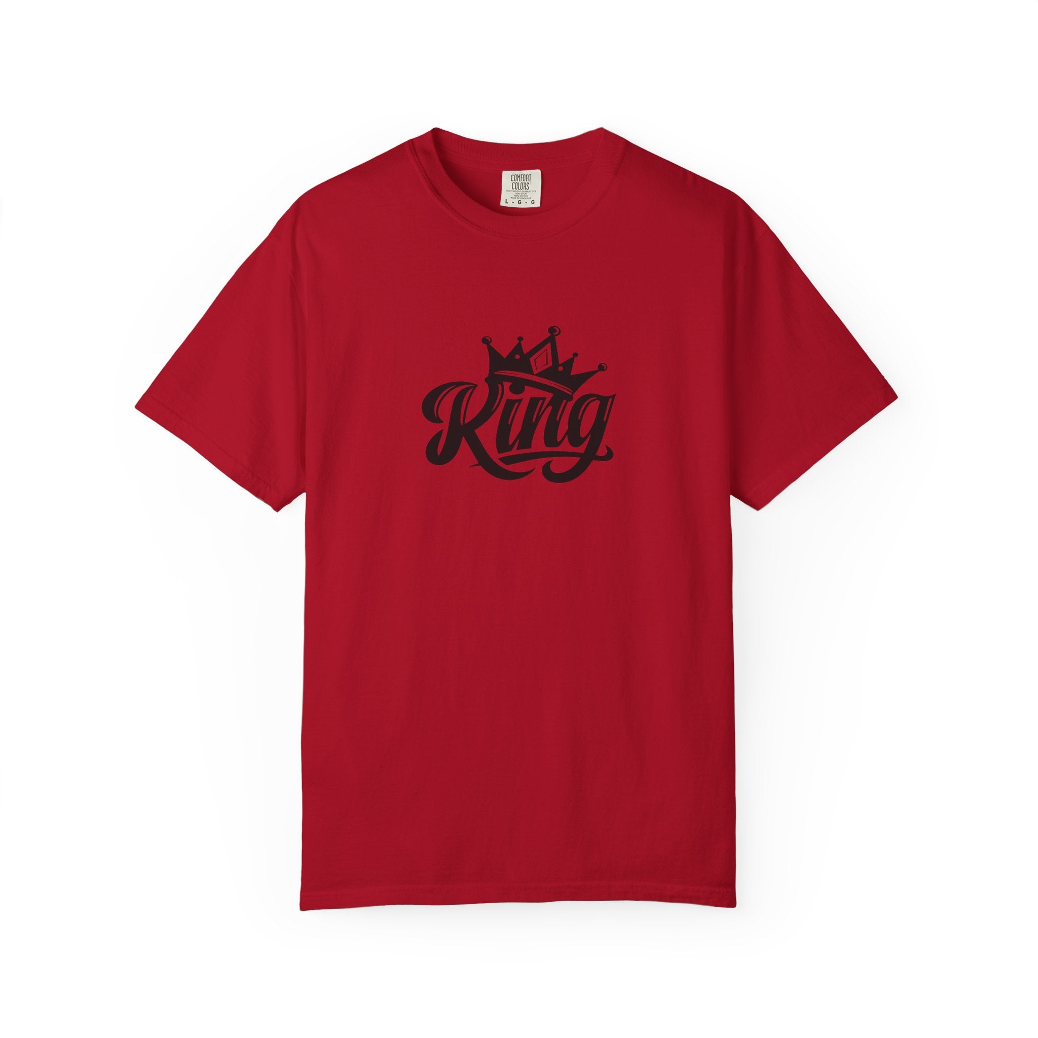 King Crown Garment-Dyed T-Shirt for Men and Women | Unisex Casual Tee, Gift for Dad, Birthday Shirt, Streetwear Style