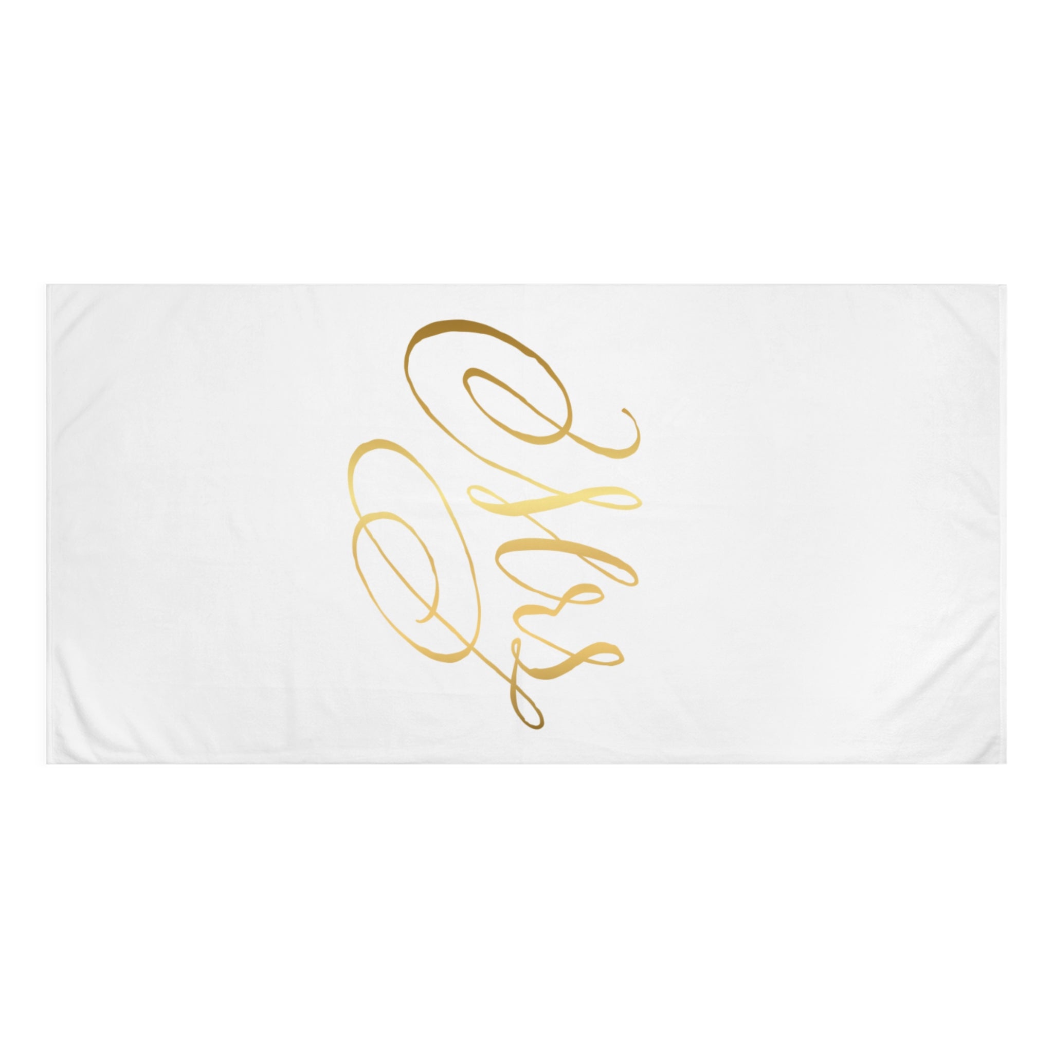 Elegant Mink-Cotton Towel with 'Mrs' Design, Spa Gift, Wedding Gift, Bridal Shower Favor, Home Decor, Beach Towel Accessory