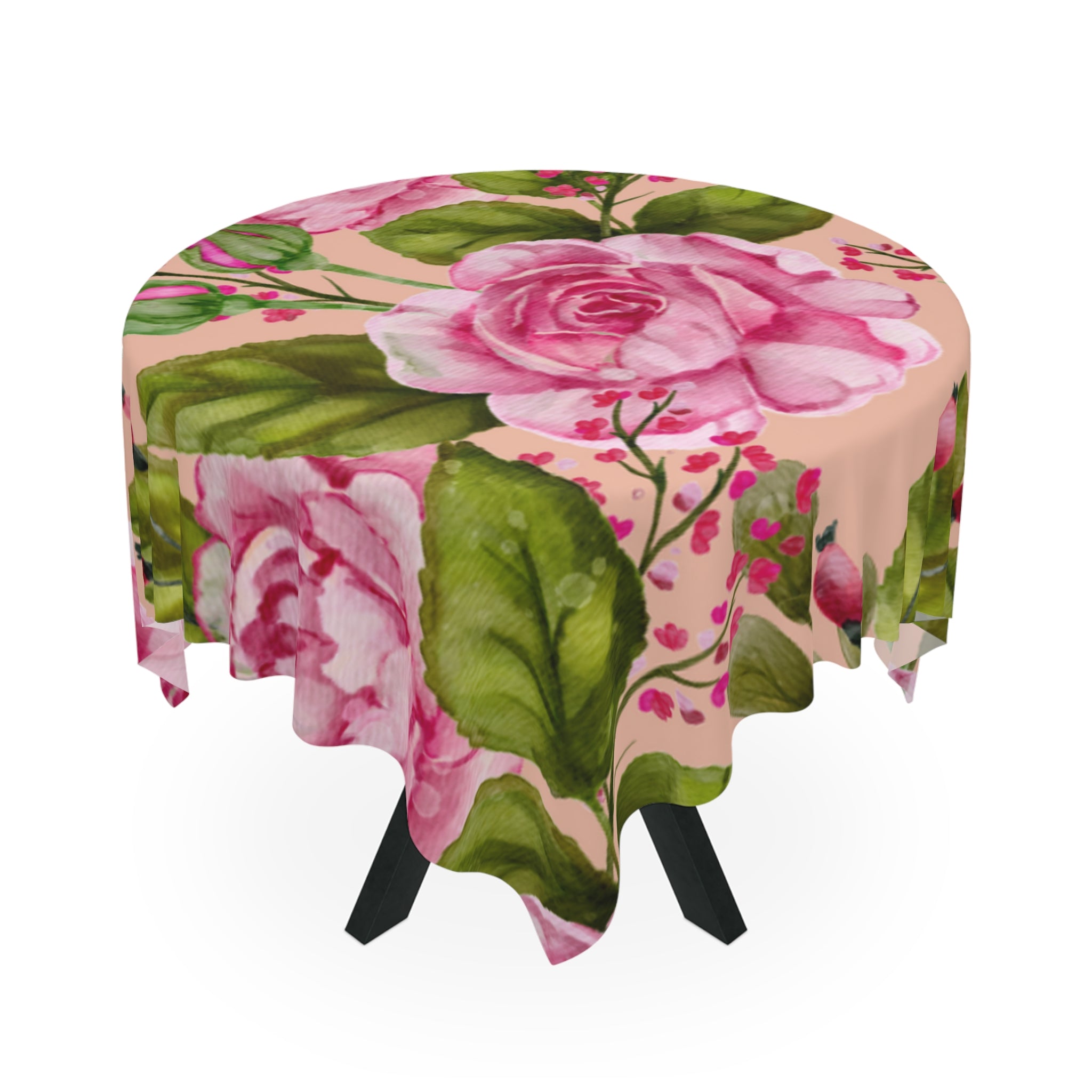 Rose Floral Tablecloth - Elegant Dining Decor, Wedding Table Cover, Spring Table Setting, Mother's Day Gift, Home Decor