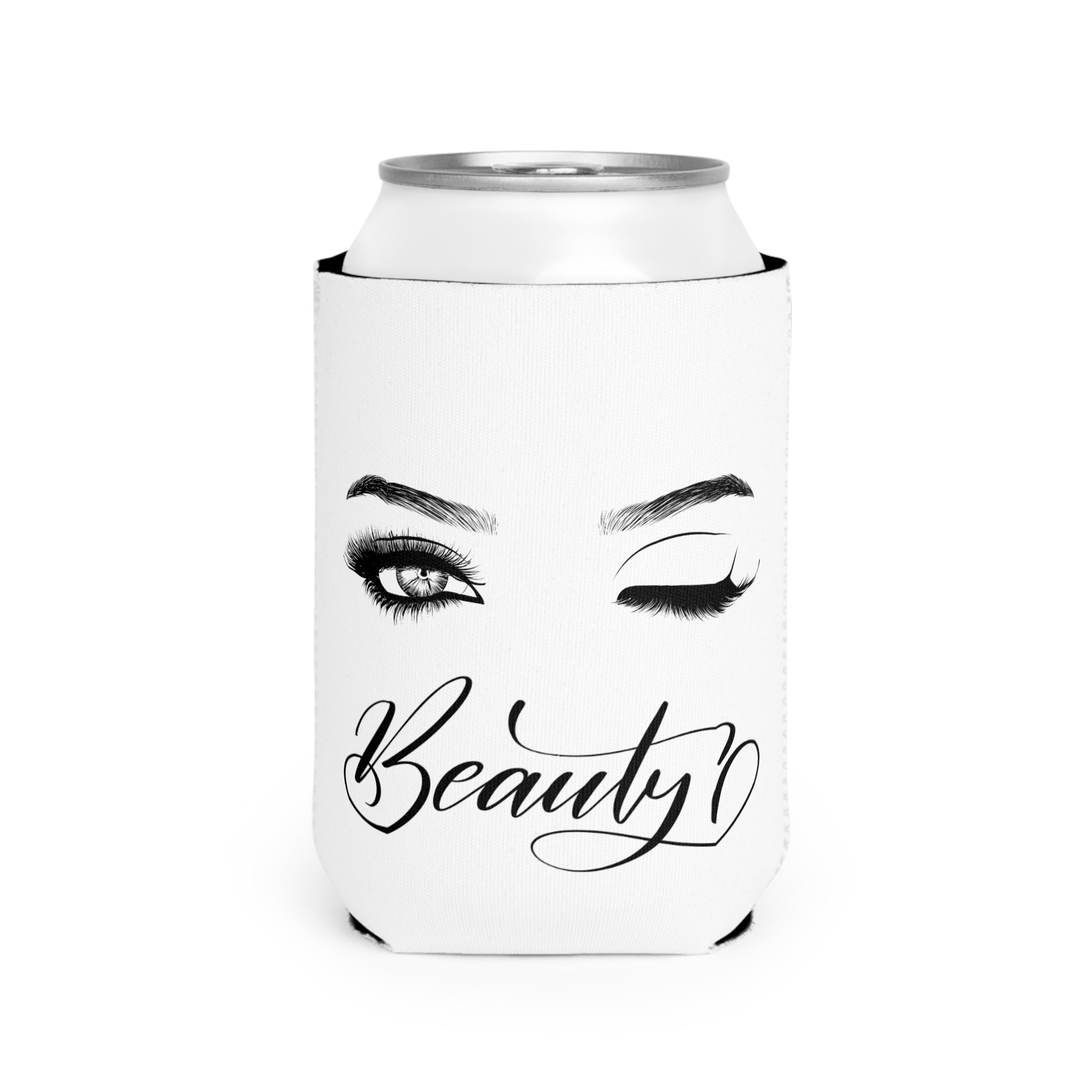 Stylish Can Cooler Sleeve, Party Fun Drink Accessory, Gift for Her, Queen and Beauty Designs, Summer Events, Outdoor Parties, Barbecues