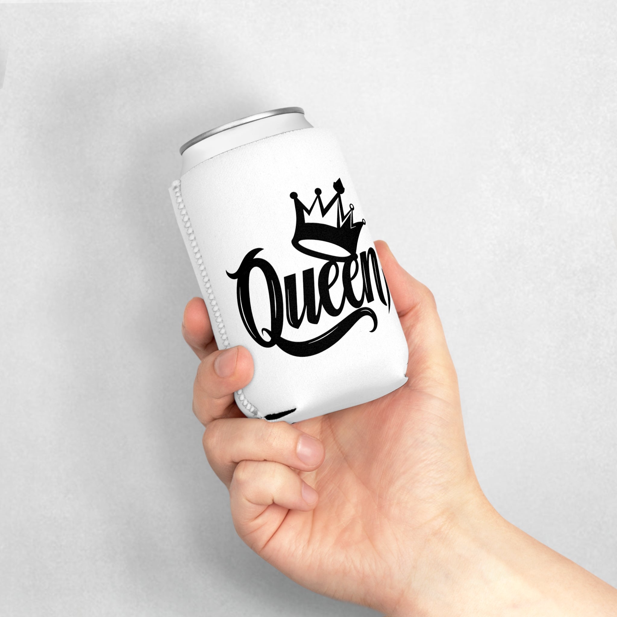 Stylish Can Cooler Sleeve, Party Fun Drink Accessory, Gift for Her, Queen and Beauty Designs, Summer Events, Outdoor Parties, Barbecues