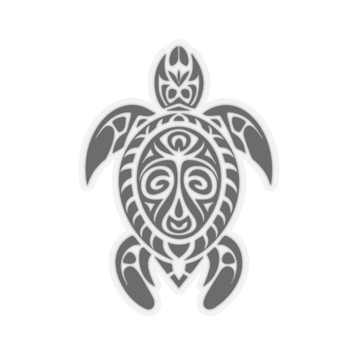 Ocean-Inspired Kiss-Cut Stickers, Tribal Turtle Art, Laptop Decals, Nature Lover Gift, Beach Decor, Water-Resistant Design