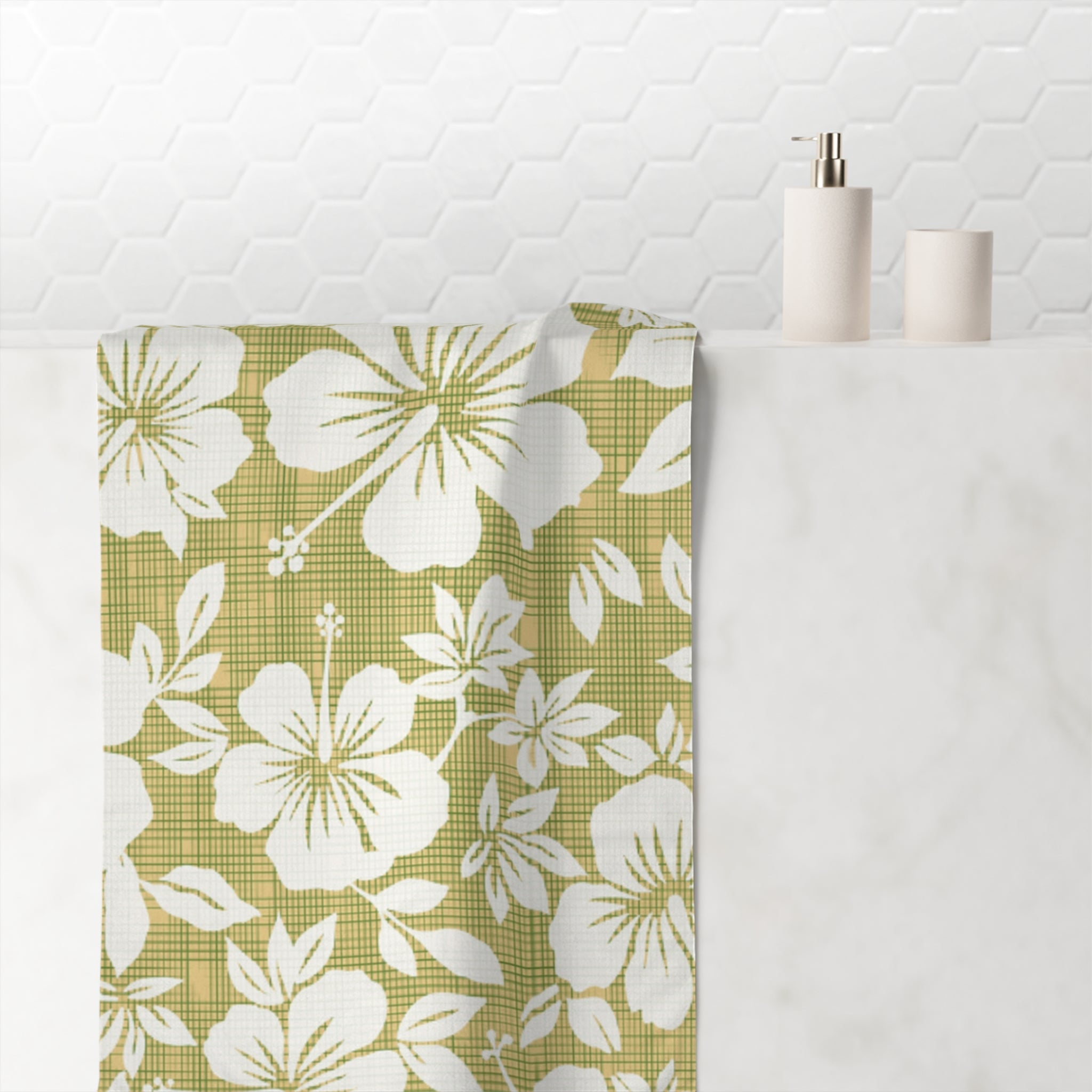Tropical Floral Mink-Cotton Towel - Perfect for Beach Days, Spa Time, or Home Decor, Gift for Mom, Summer Vibes, Resort Essential