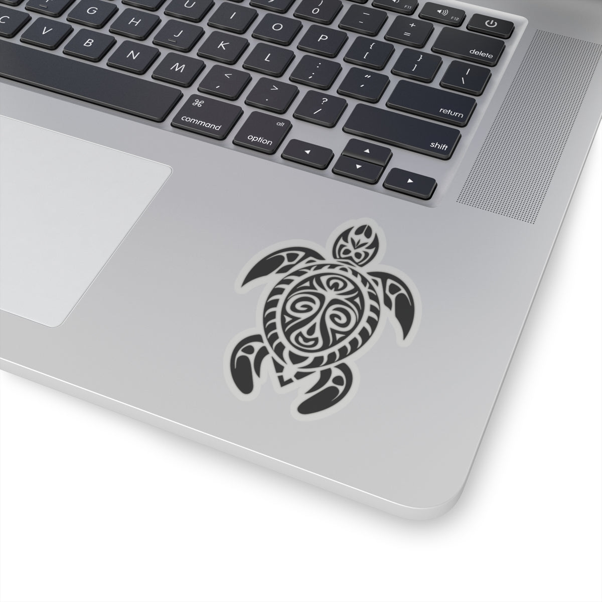 Ocean-Inspired Kiss-Cut Stickers, Tribal Turtle Art, Laptop Decals, Nature Lover Gift, Beach Decor, Water-Resistant Design