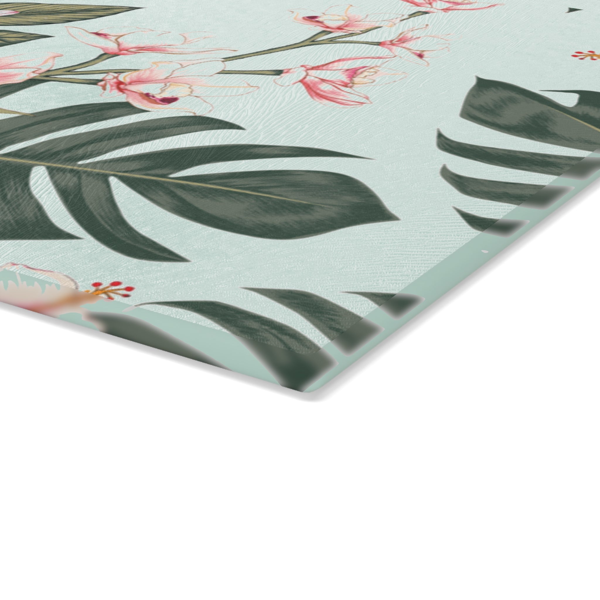 Hawaiian Tropical Floral Hibiscus Glass Cutting Board, Kitchen Decor, Unique Gift for Foodies, Housewarming, Wedding, Mothers Day