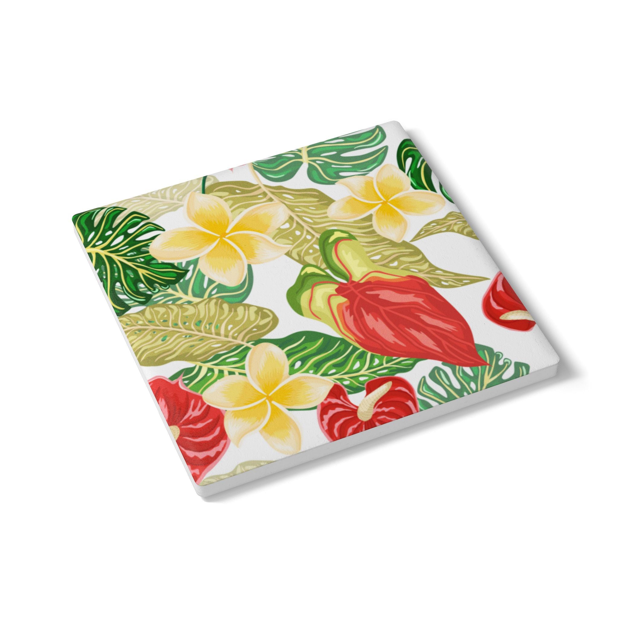 Tropical Floral Coaster Set - Vibrant Home Decor, Summer Party, Gift for Nature Lovers, Housewarming, Kitchen Accessory