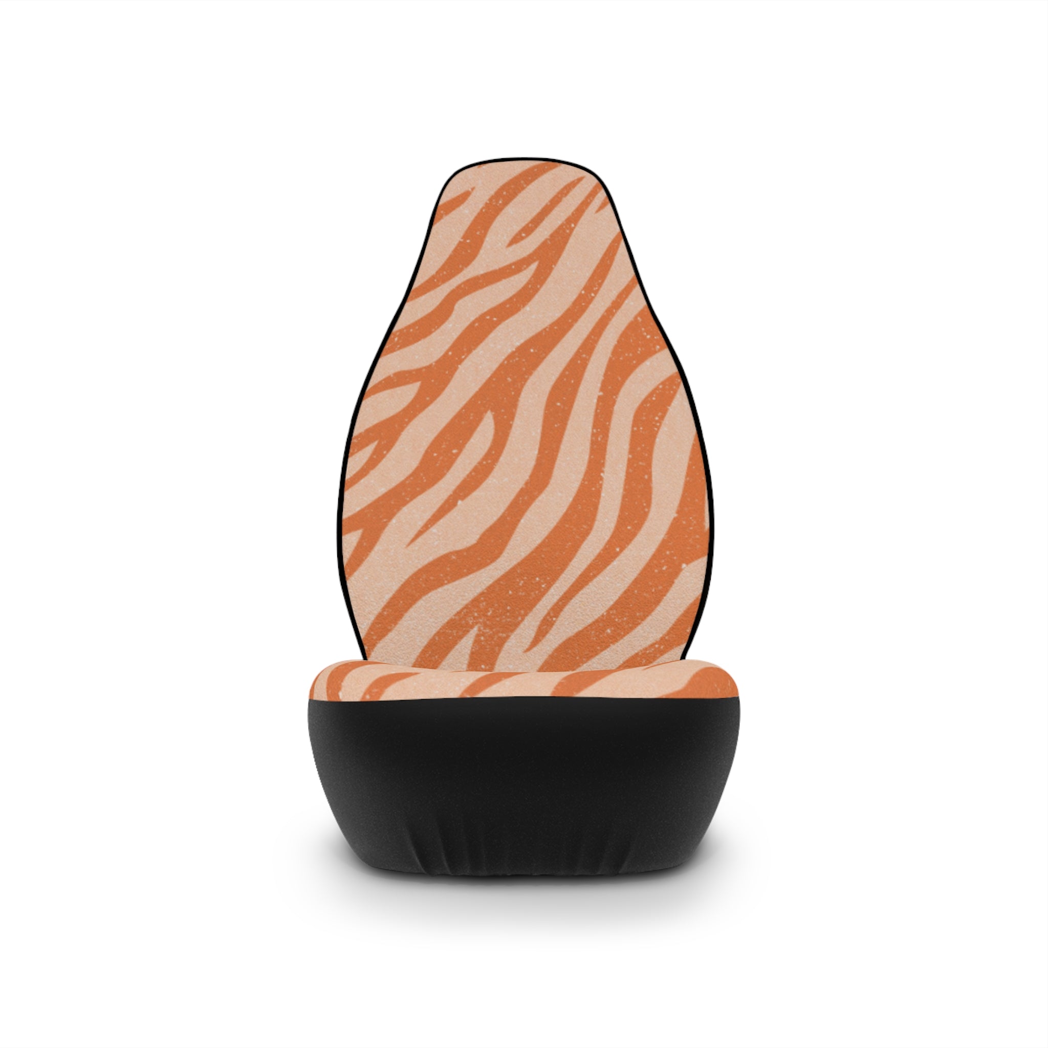 Wildlife-Inspired Car Seat Covers, Orange Zebra Print, Animal Lover Gift, Auto Accessories, Car Decor, Safari Theme