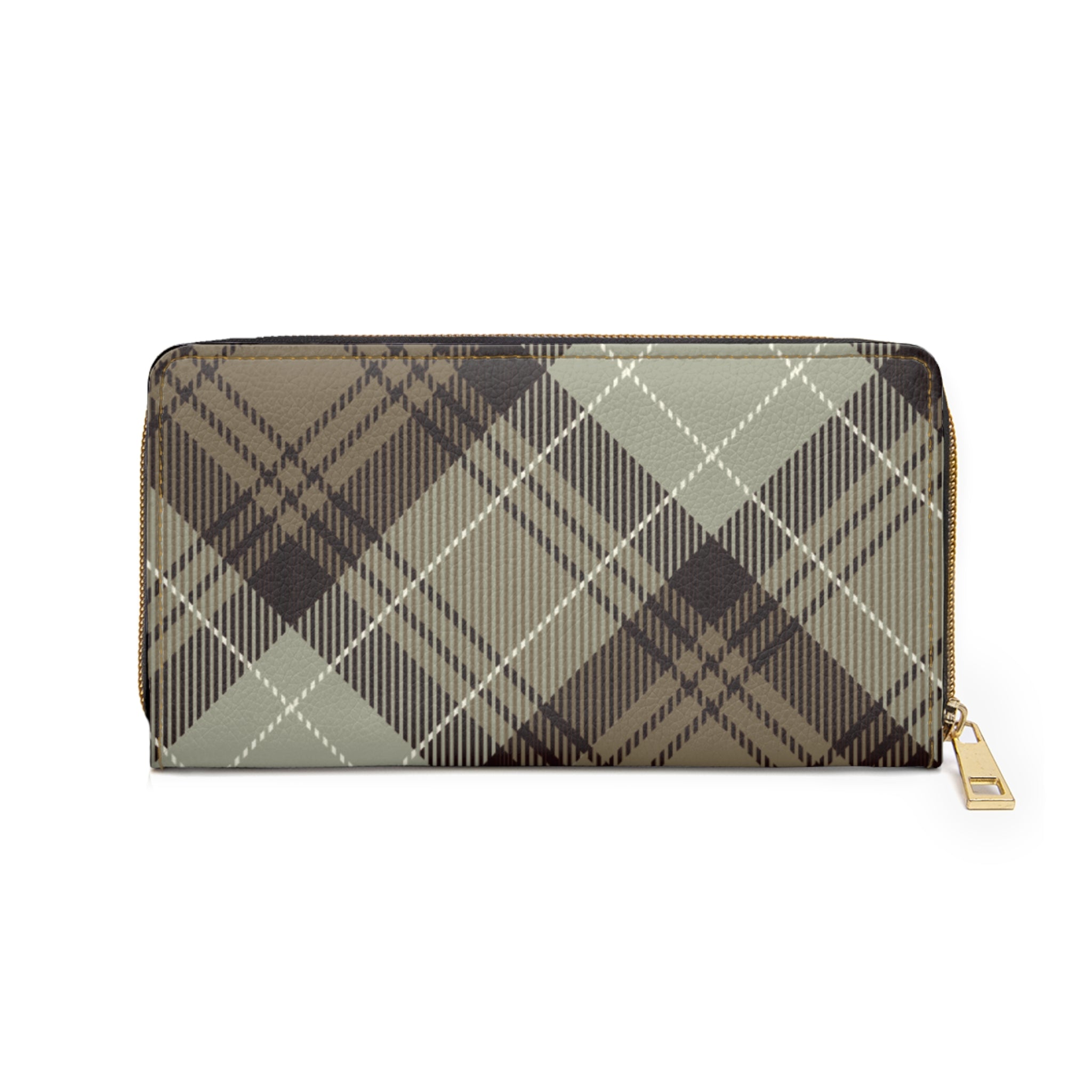 Plaid Zipper Wallet - Chic Organizer for Everyday Use, Perfect for Gifting - Ladies Wallet, Fashion Accessory, Stylish Clutch