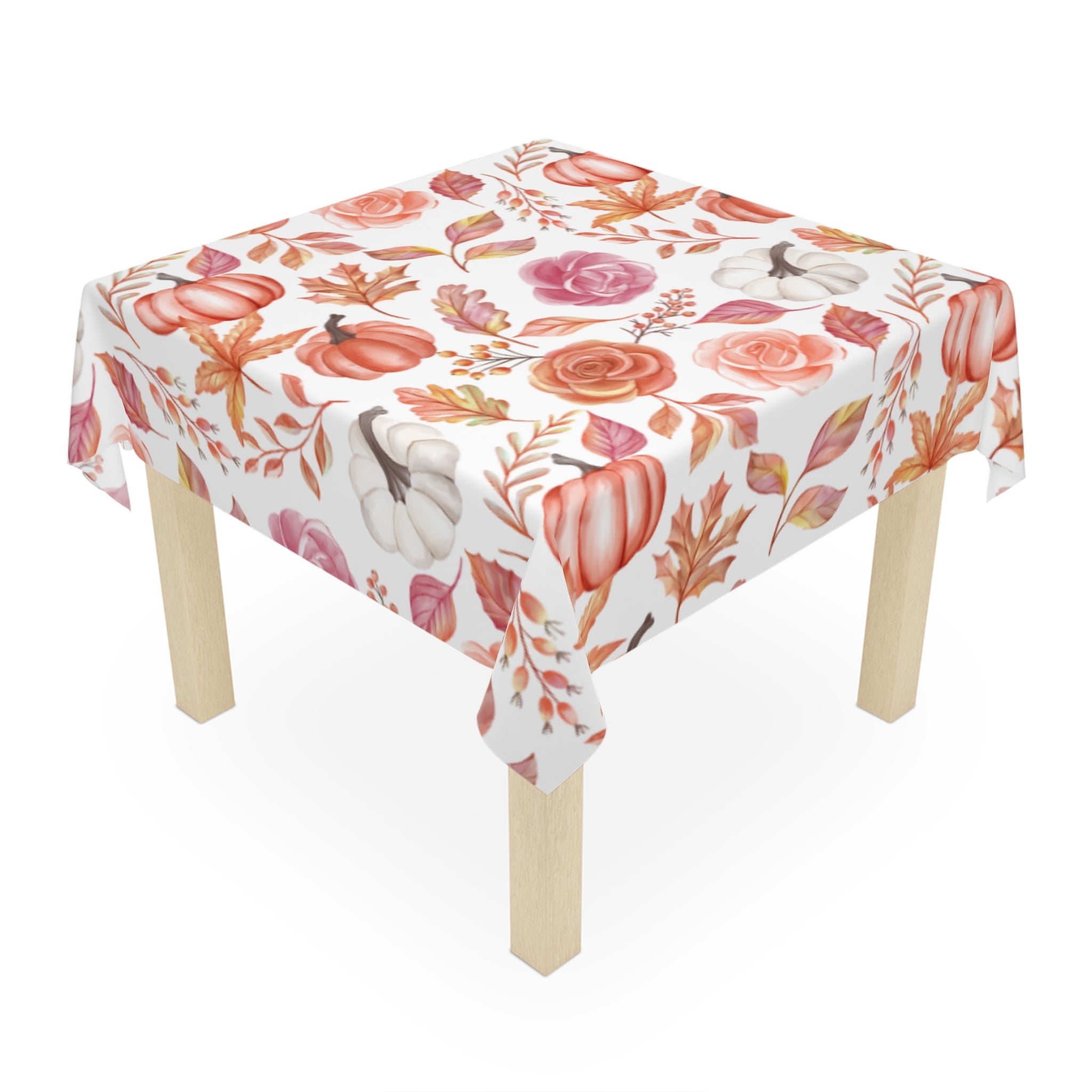 Fall Floral Tablecloth, Autumn Decor, Thanksgiving Table Cover, Seasonal Dining, Kitchen Table Accessory