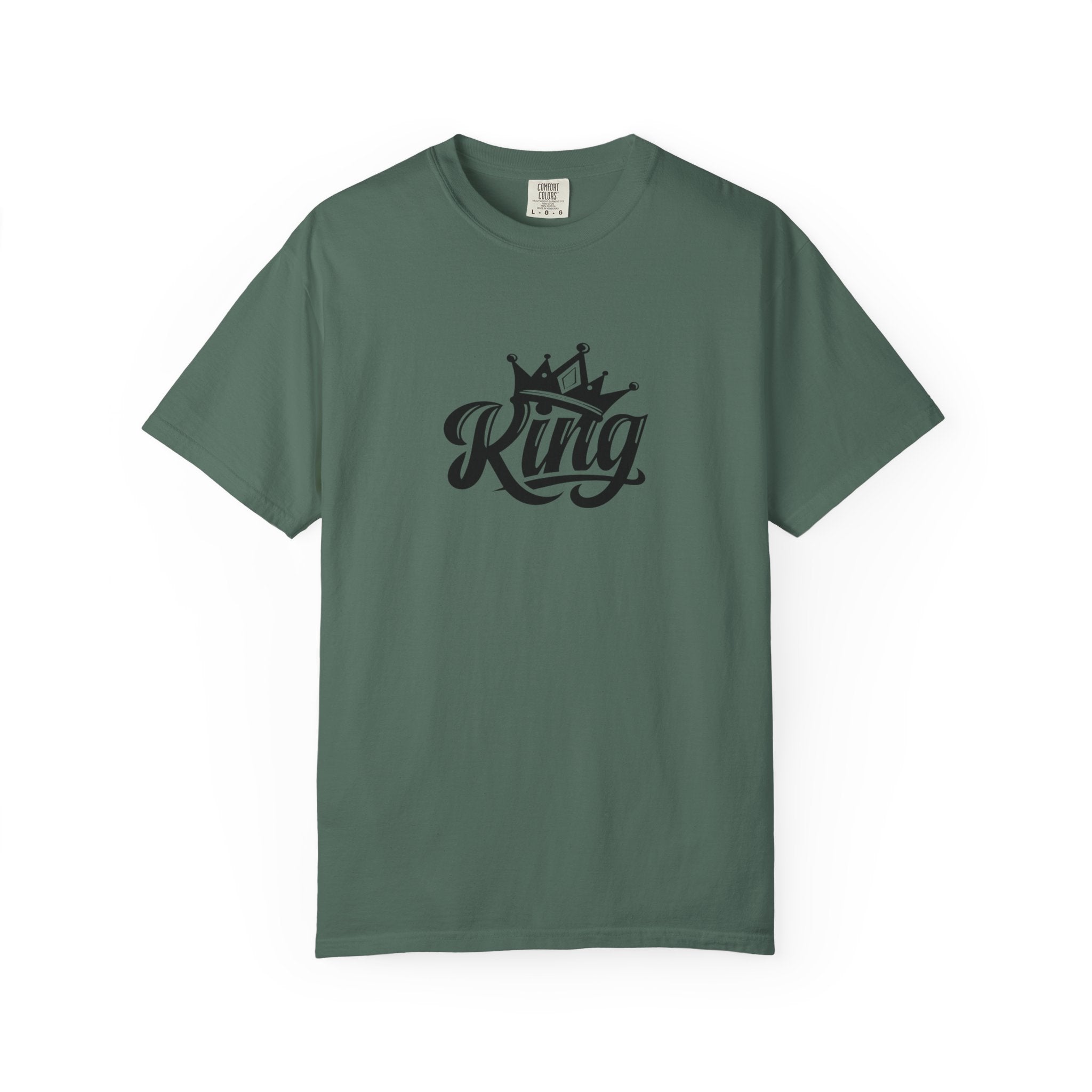 King Crown Garment-Dyed T-Shirt for Men and Women | Unisex Casual Tee, Gift for Dad, Birthday Shirt, Streetwear Style