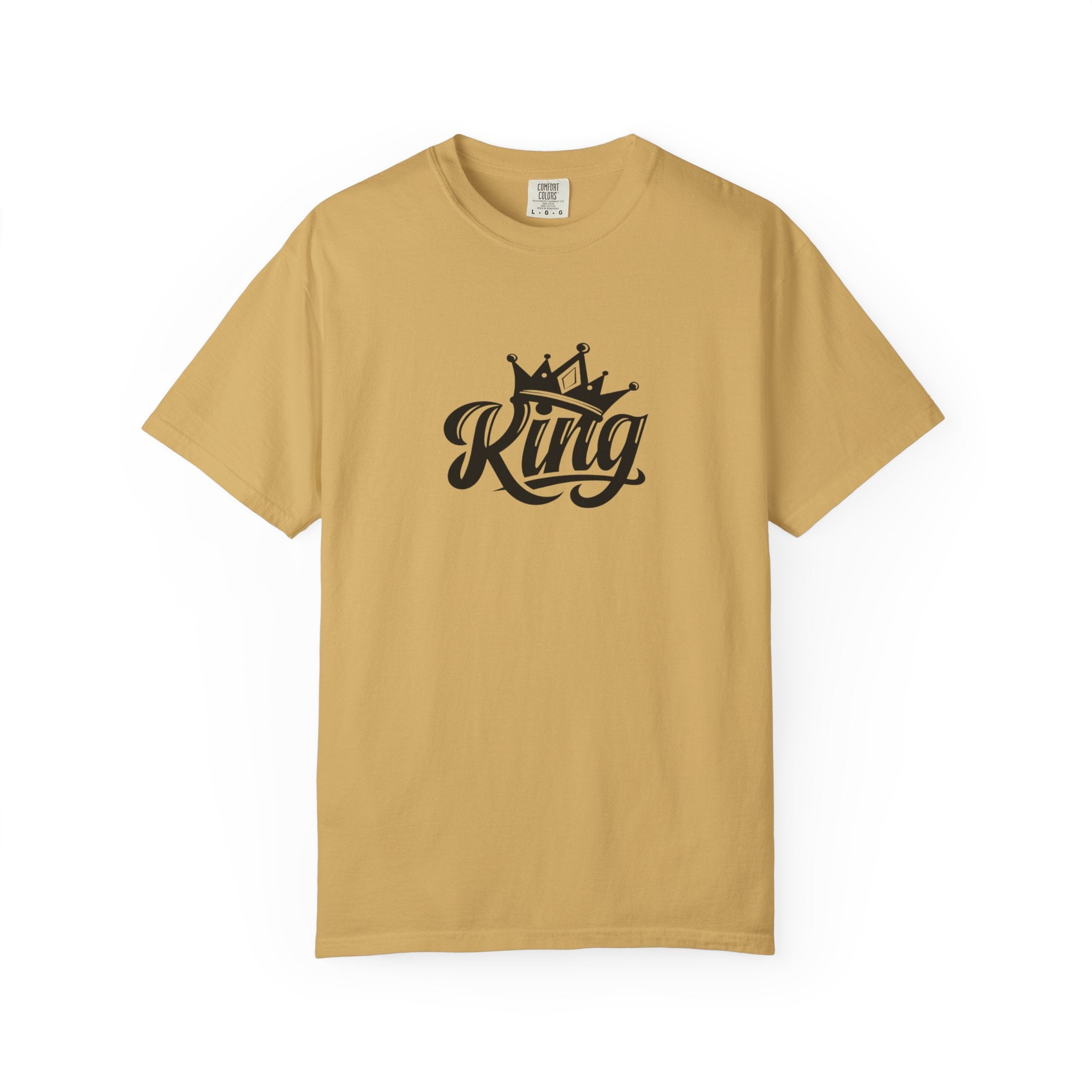 King Crown Garment-Dyed T-Shirt for Men and Women | Unisex Casual Tee, Gift for Dad, Birthday Shirt, Streetwear Style