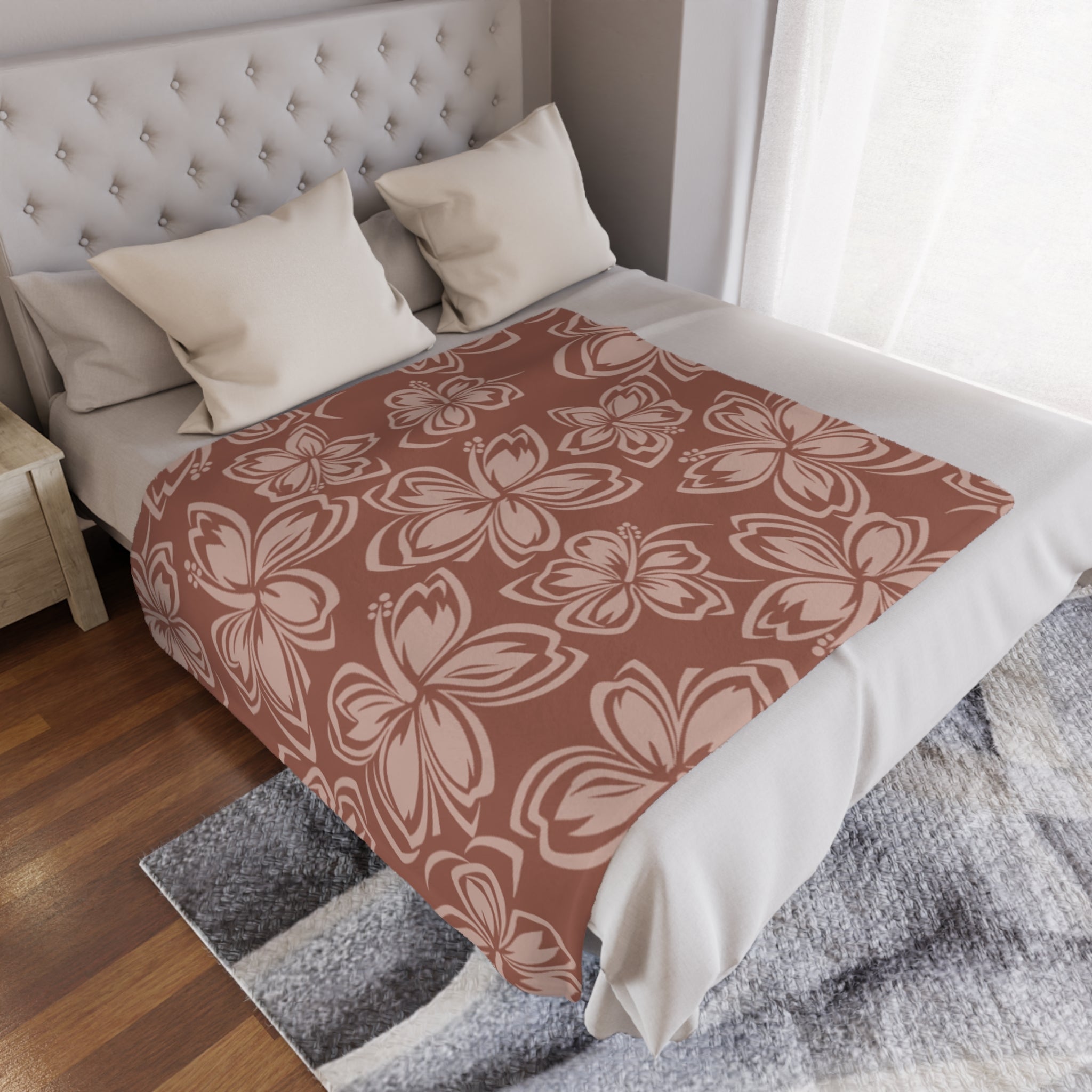 Cozy Floral Minky Blanket, Soft Throw for Babies, Nursery Decor, Modern Bedding, Mother’s Day Gift, Relaxation Essential