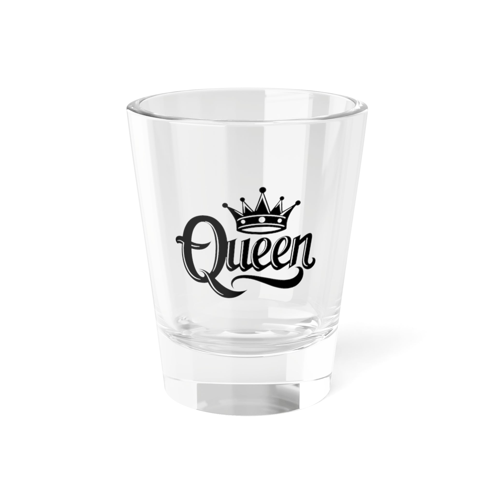 Queen Shot Glass - Personalized Barware for Celebrations, Gifts, Birthday, Wedding, Bachelorette, Funny Drinking Accessories